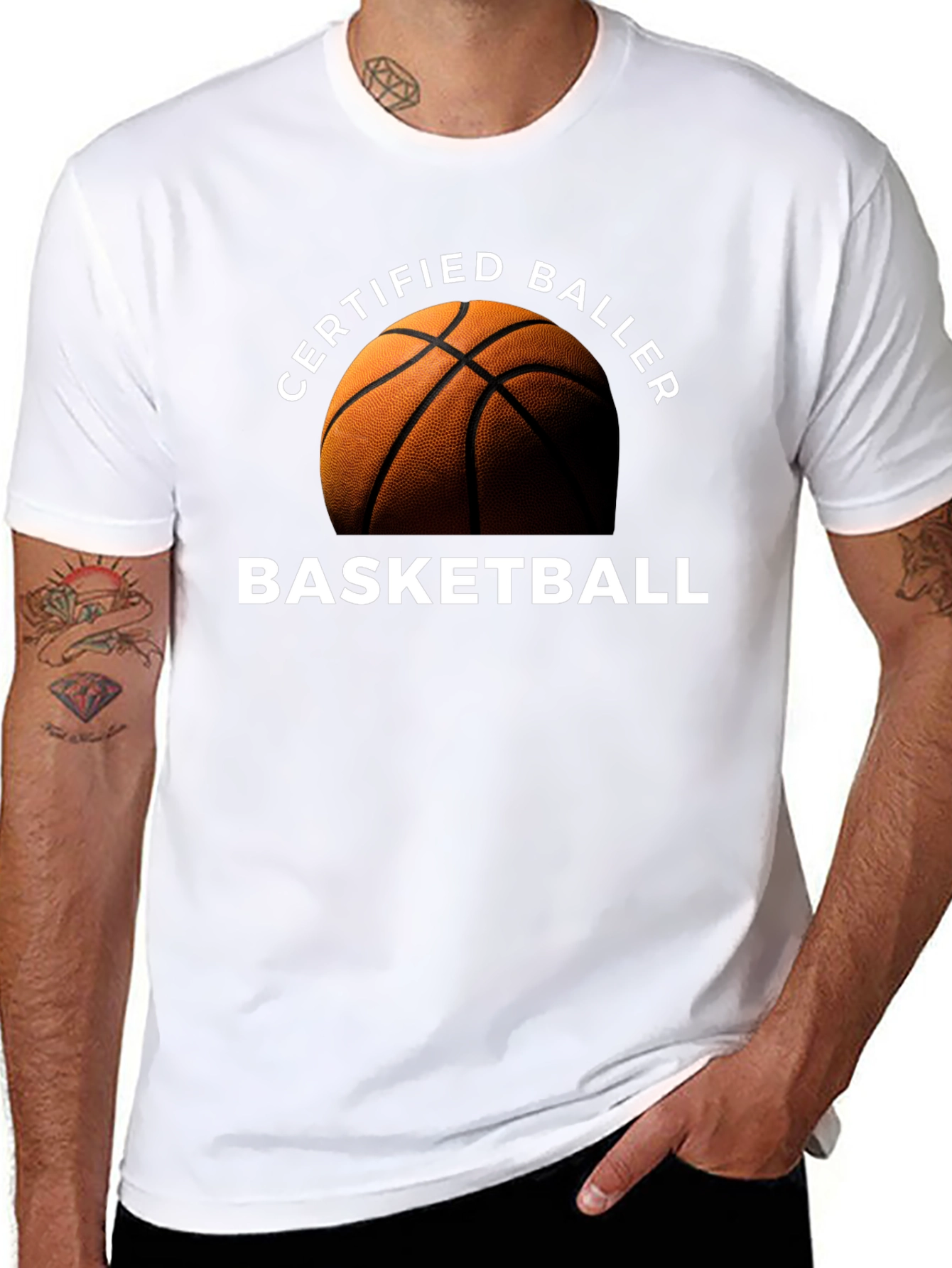 Black Certified Baller Basketball Graphic T-Shirt view 8