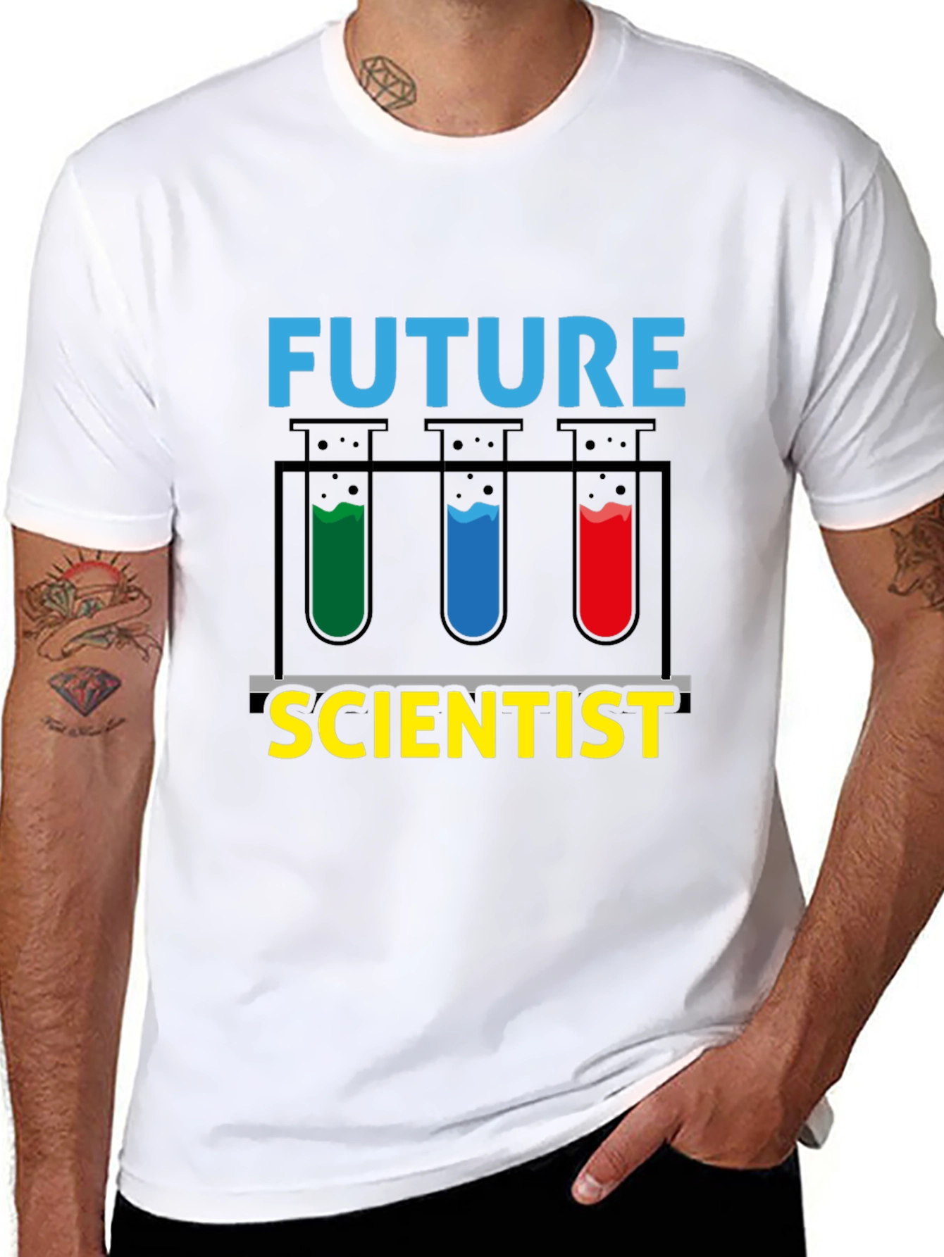 Black Future Scientist T-Shirt - Science Experiment Design view 8
