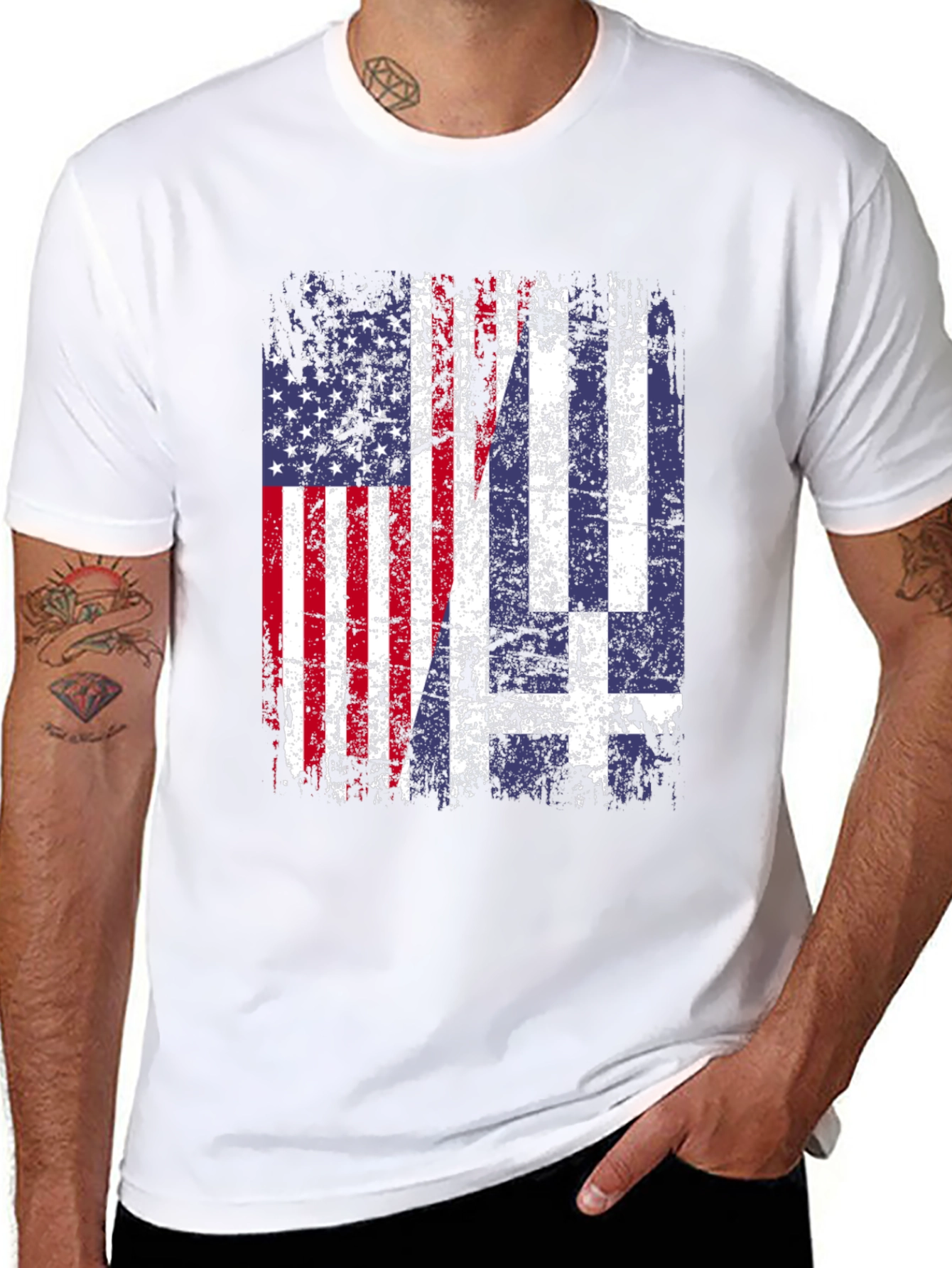 Black USA & Greece Flag T-Shirt view 8