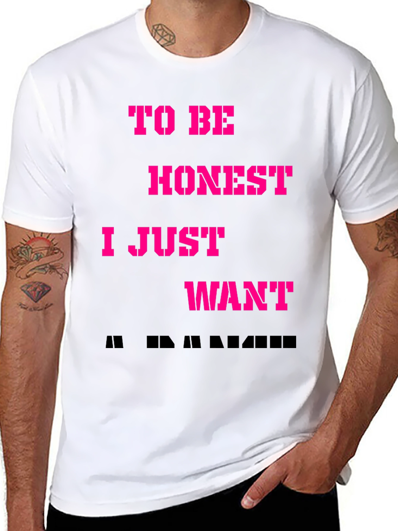 Black Funny To Be Honest T-Shirt view 8