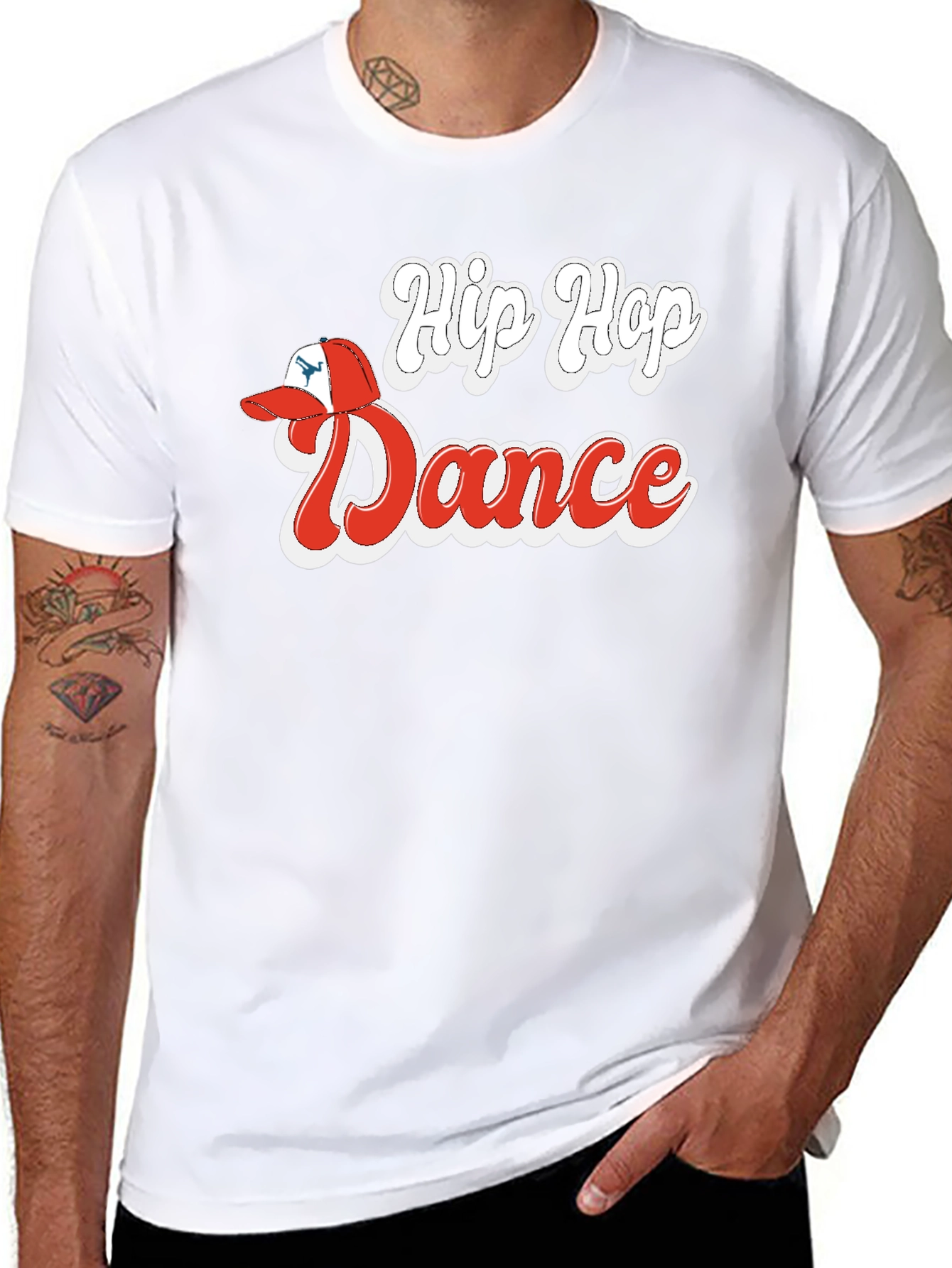 Black Hip Hop Dance Graphic Tee view 8