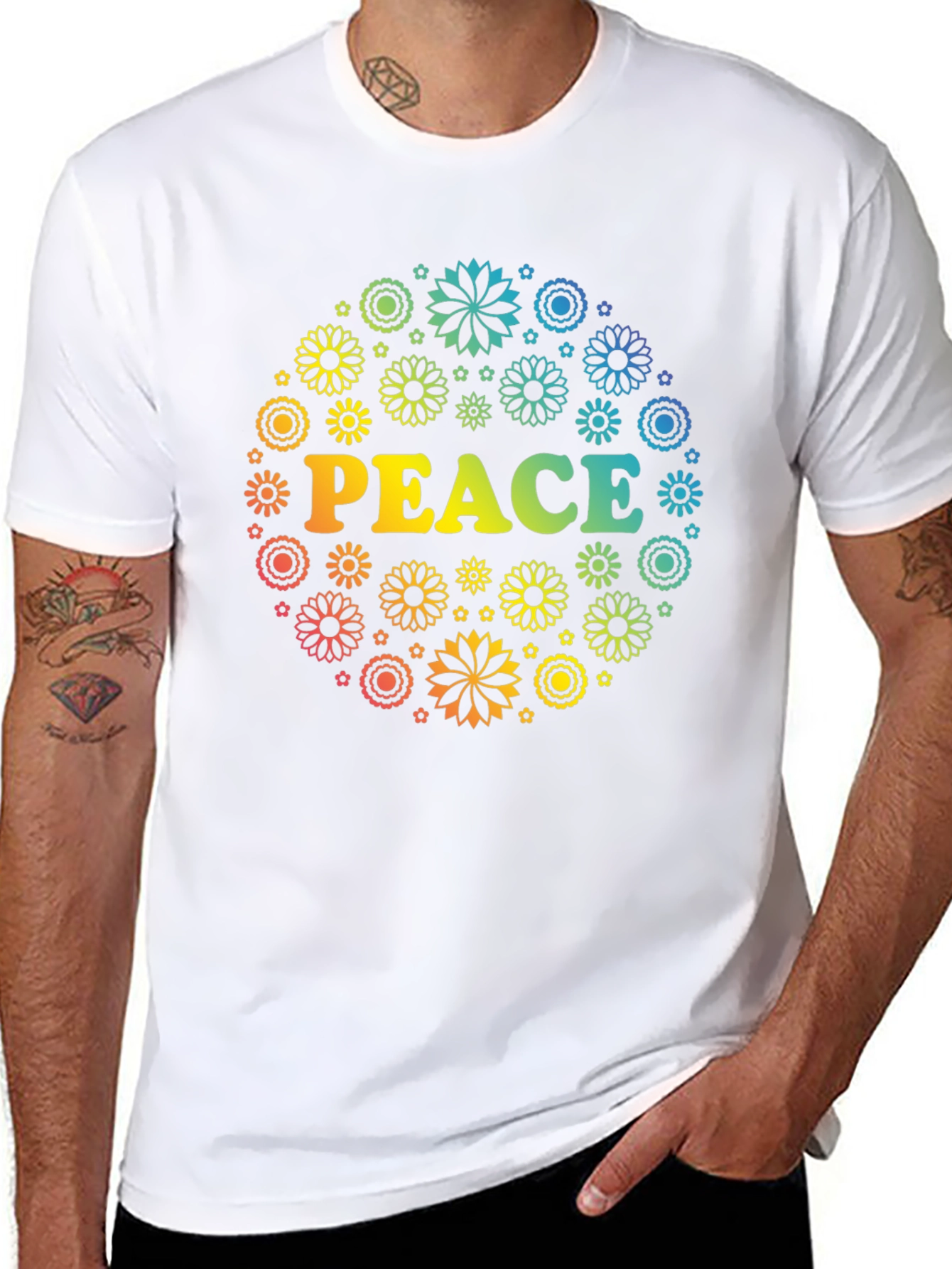 Peace Flower Power T-Shirt - 8