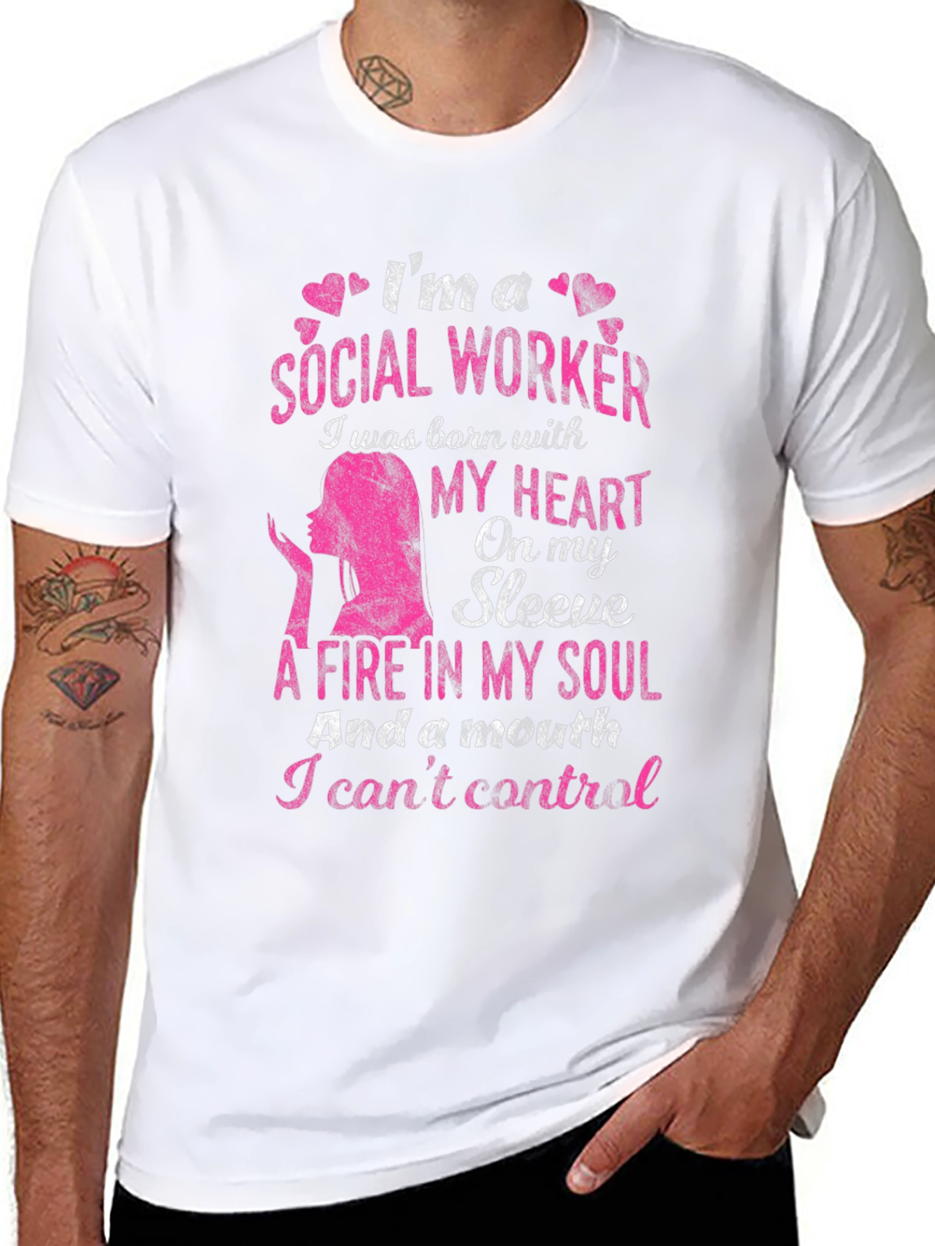 Black I'm A Social Worker T-Shirt view 8