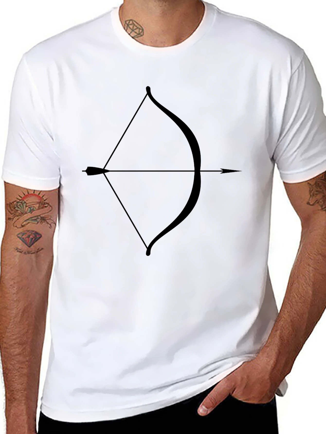 Black Archer's Bow Black Graphic Tee - Target Practice view 8