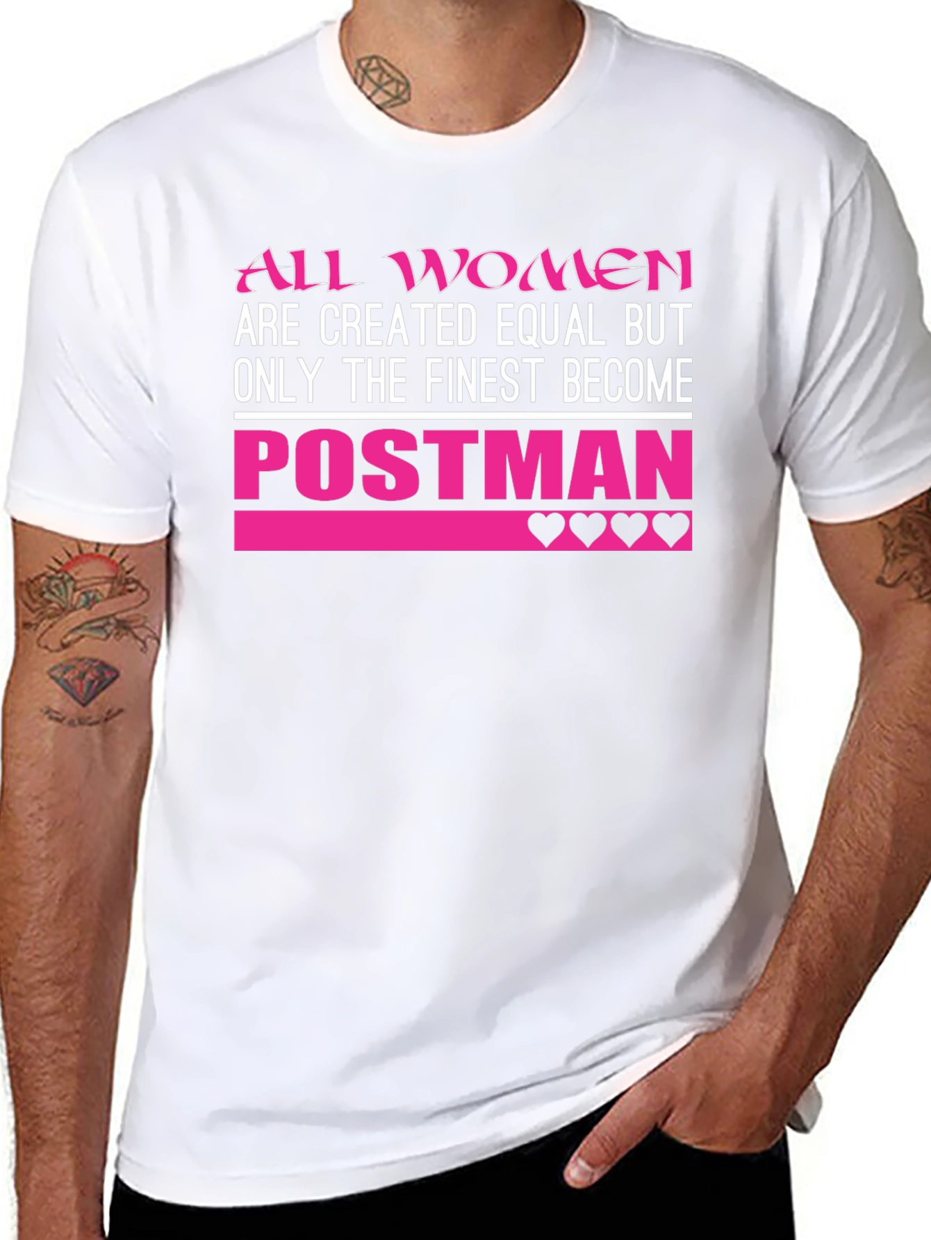 Black Finest Women Postman T-Shirt - Black view 8