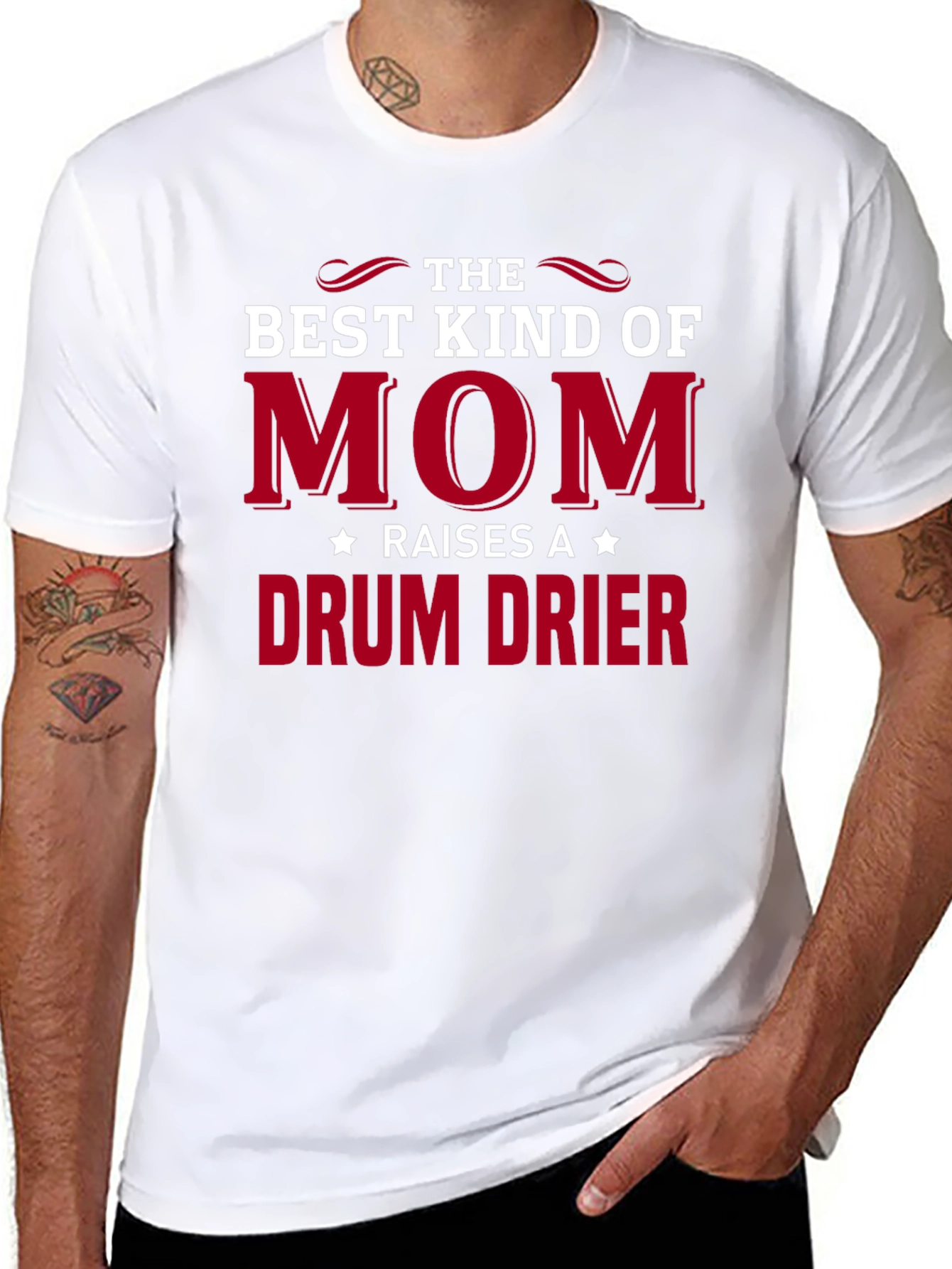Black Best Kind of Mom Drum Drier T-Shirt view 8