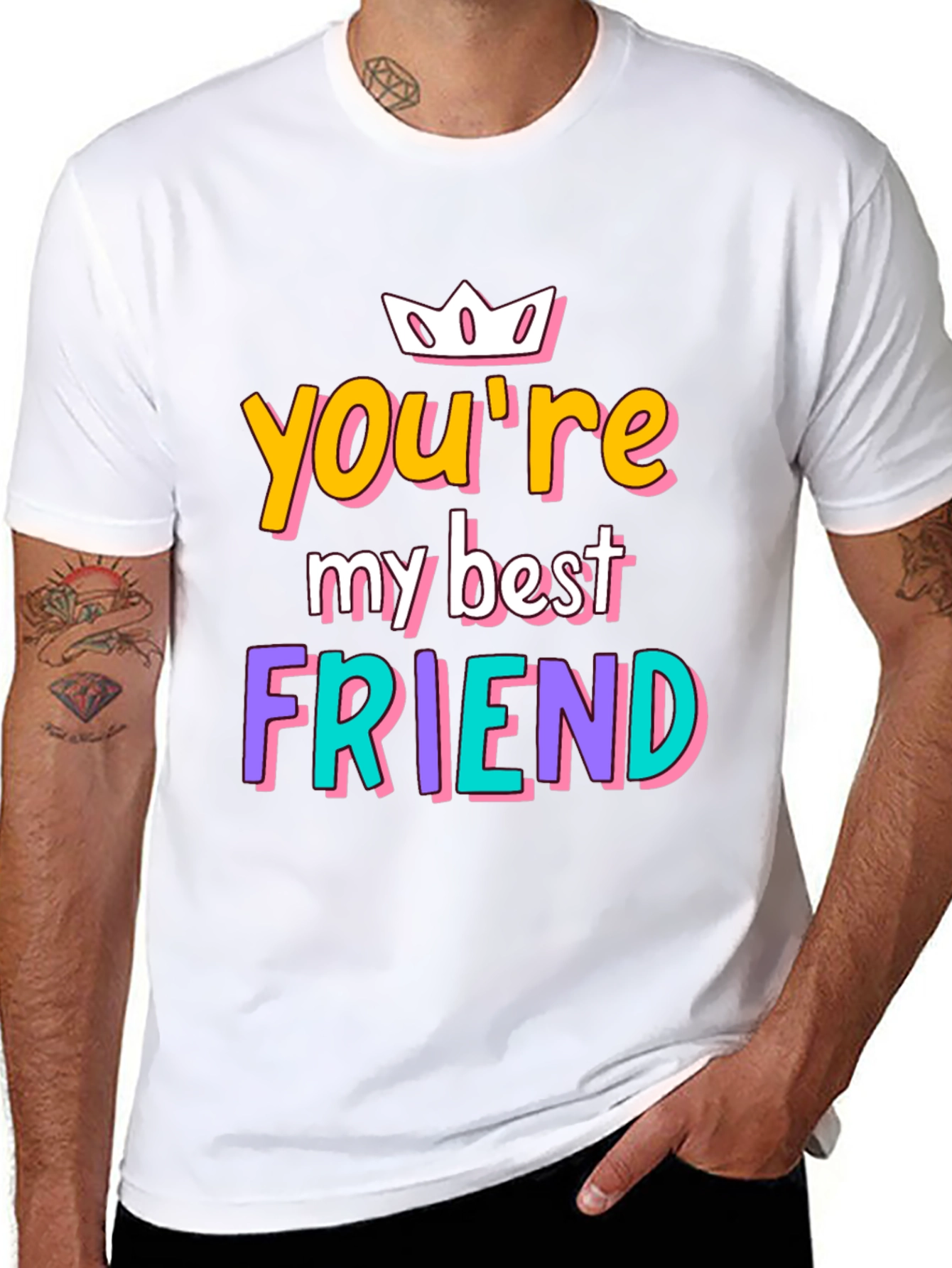 Black You're My Best Friend Graphic Tee view 8