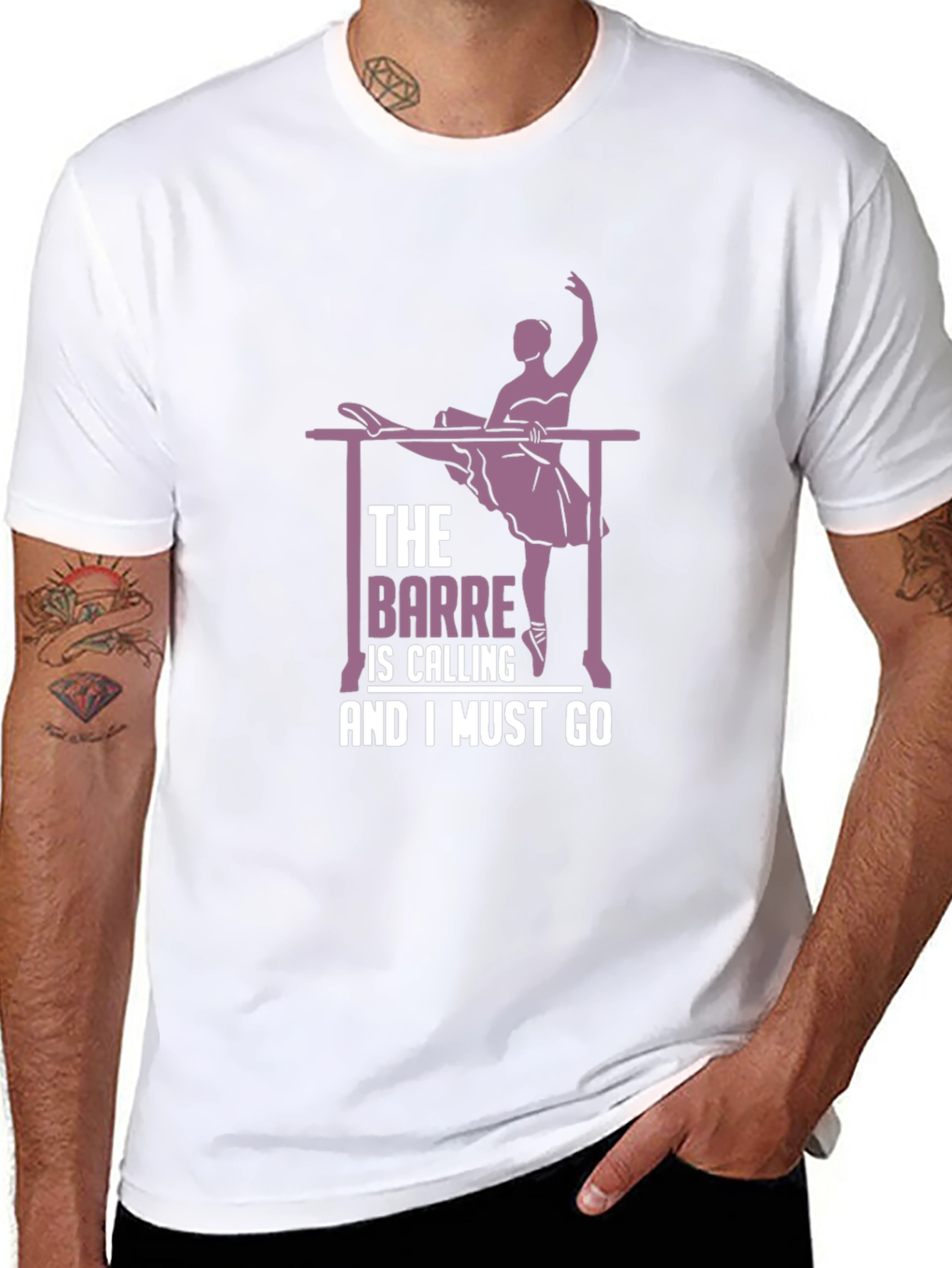 Black Ballet Barre Calling T-Shirt - Dance Apparel view 8