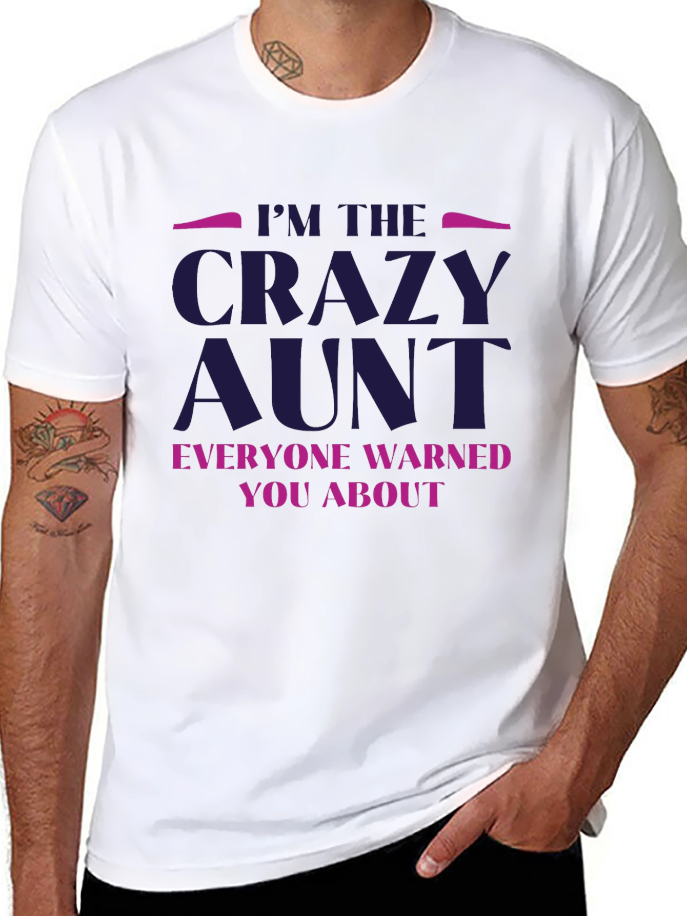 Black I'm The Crazy Aunt T-Shirt view 8