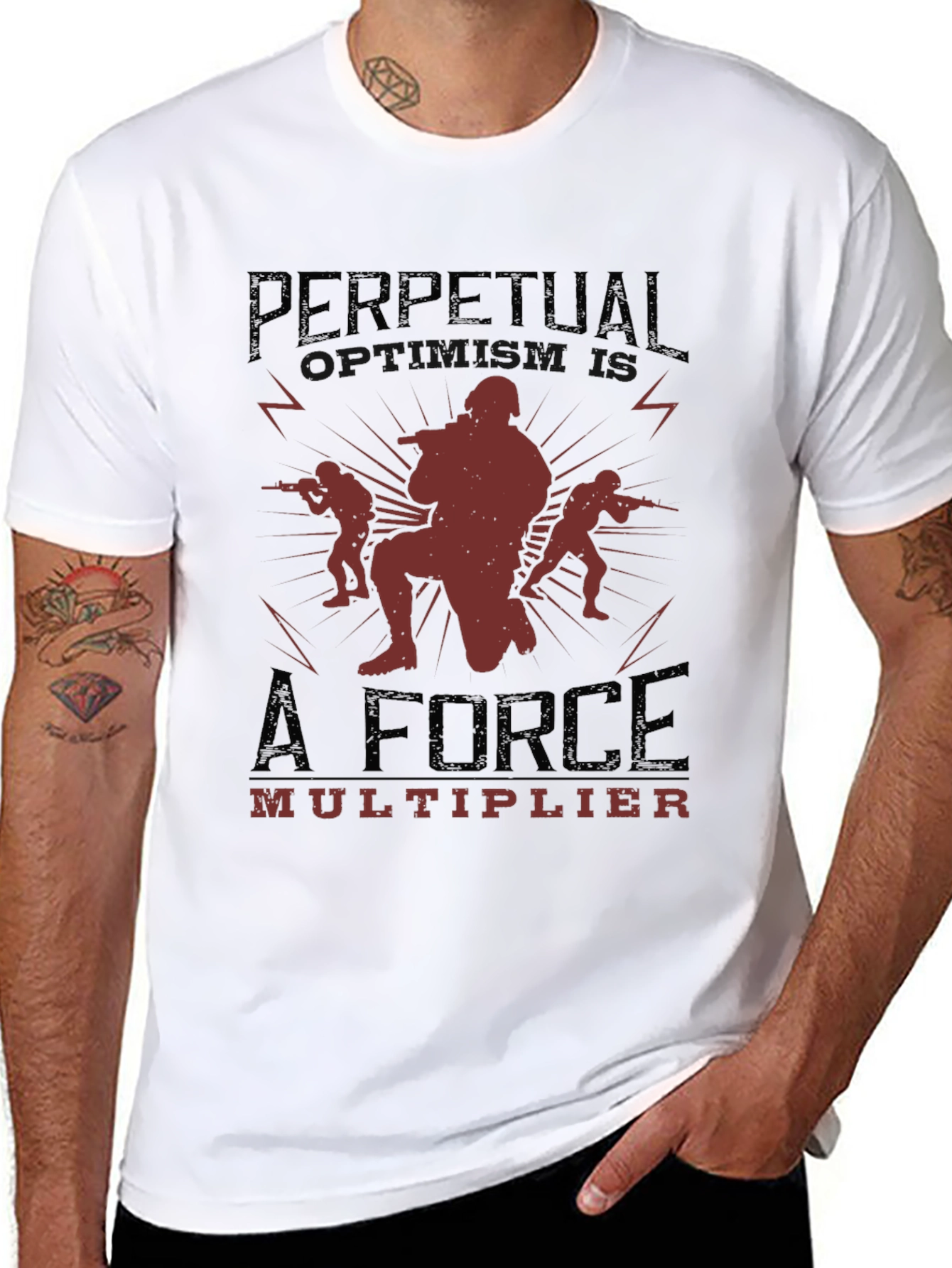 Black Perpetual Force Multiplier Graphic Tee - Tactical Style view 8
