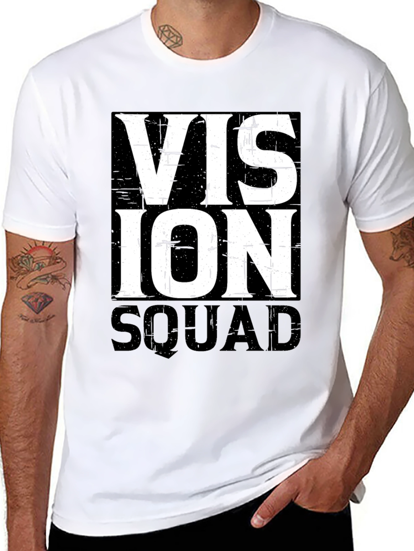 Black Vision Squad Graphic Tee - Bold Design view 8