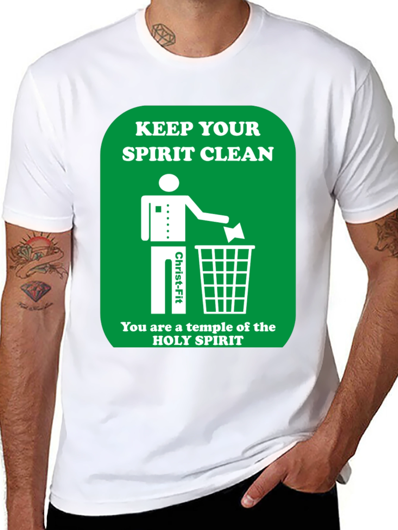 Black Keep Your Spirit Clean Graphic T-Shirt view 8