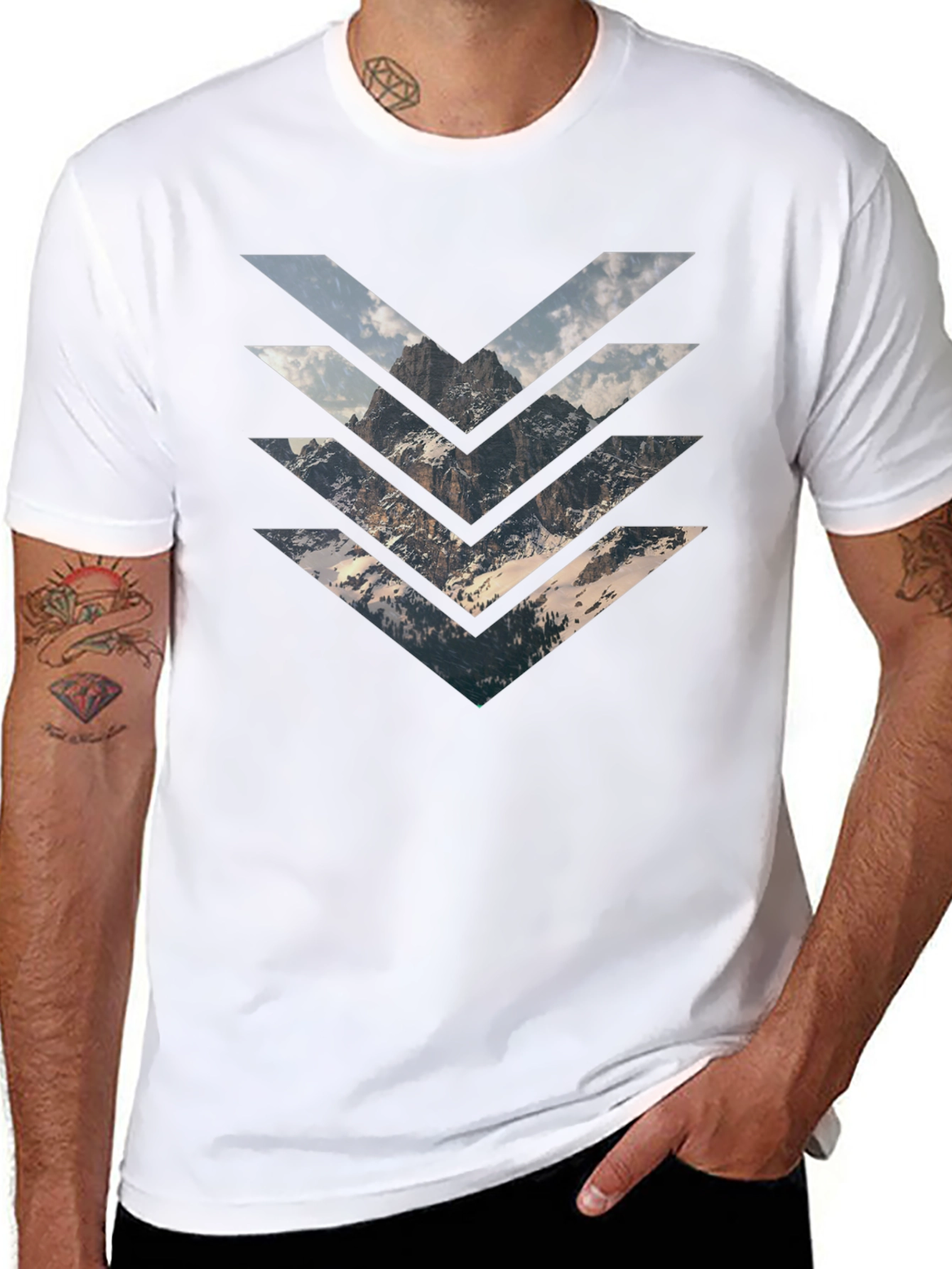 Black Mountain Arrow Graphic Black T-Shirt view 8