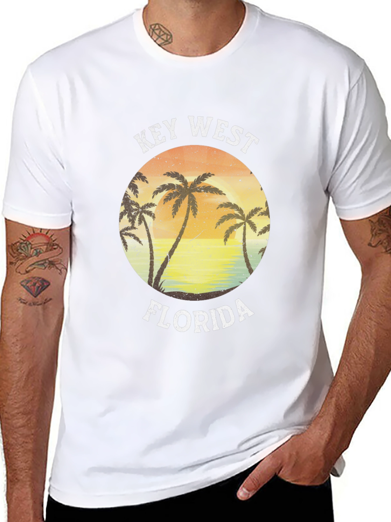 Key West Florida Palm Tree Graphic Tee - 8