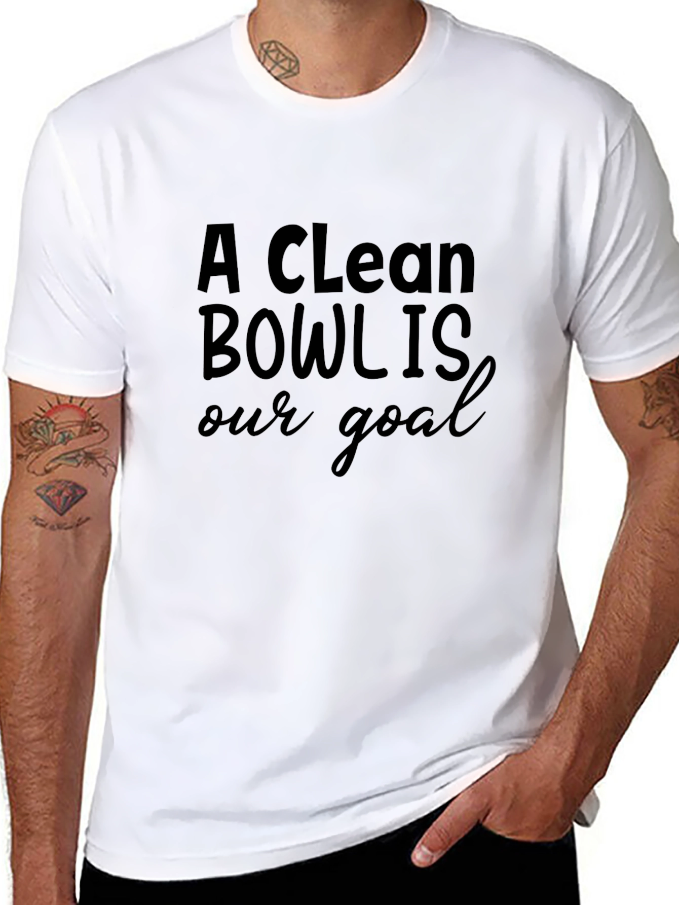 Black A Clean Bowl Is Our Goal Black T-Shirt view 8