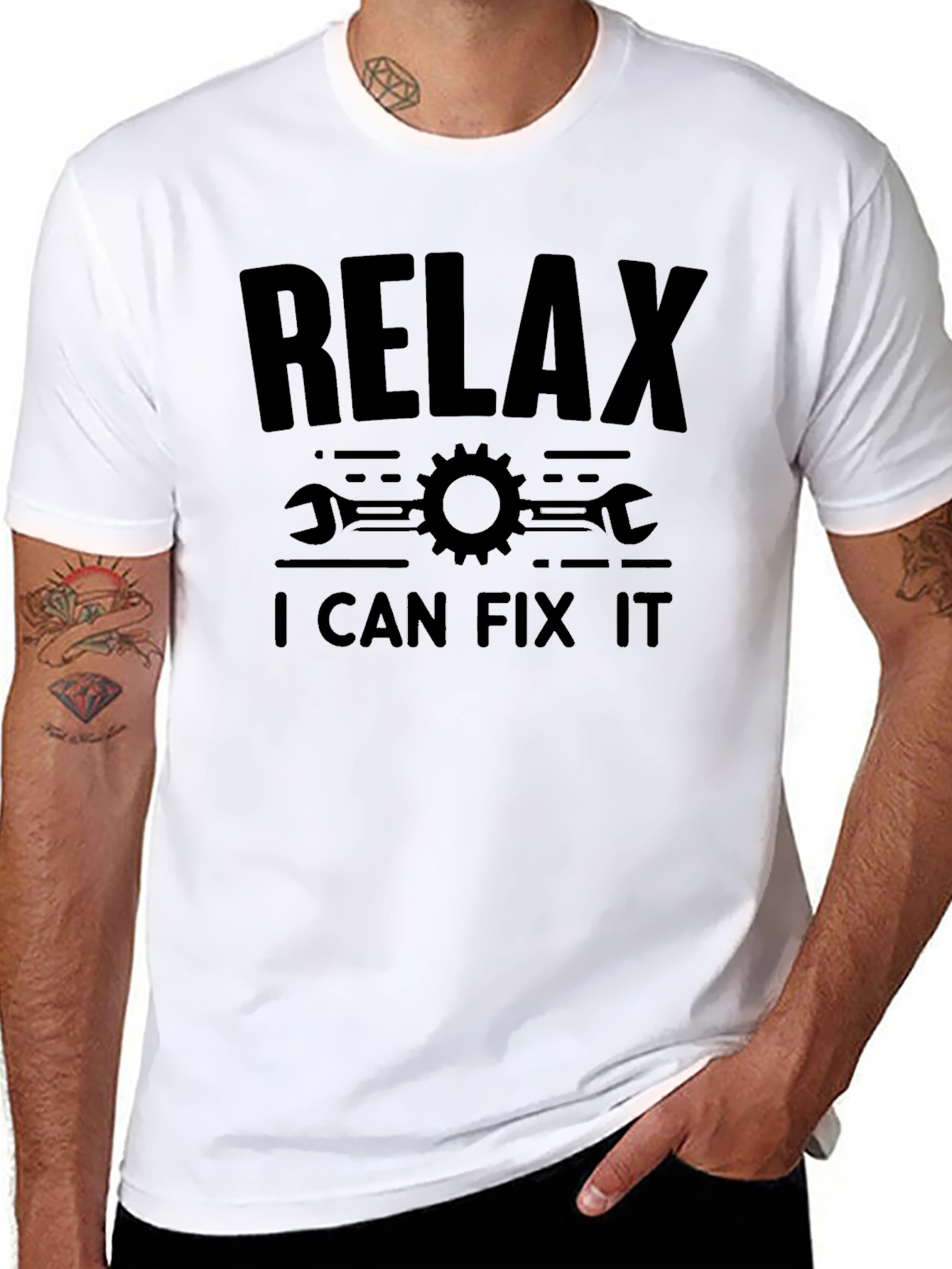 Black Relax I Can Fix It T-Shirt view 8