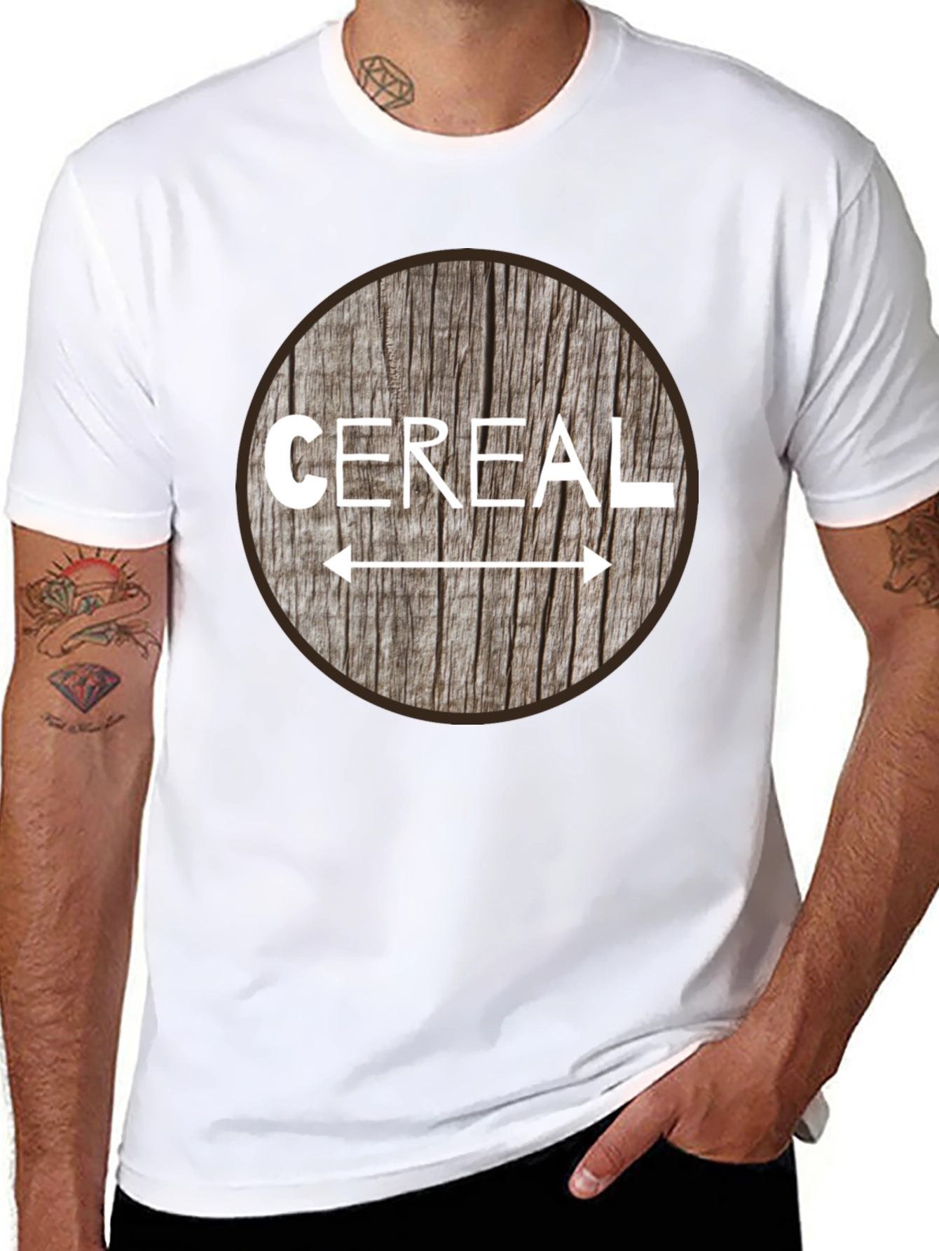Black Cereal Preference Arrow T-Shirt - Black view 8