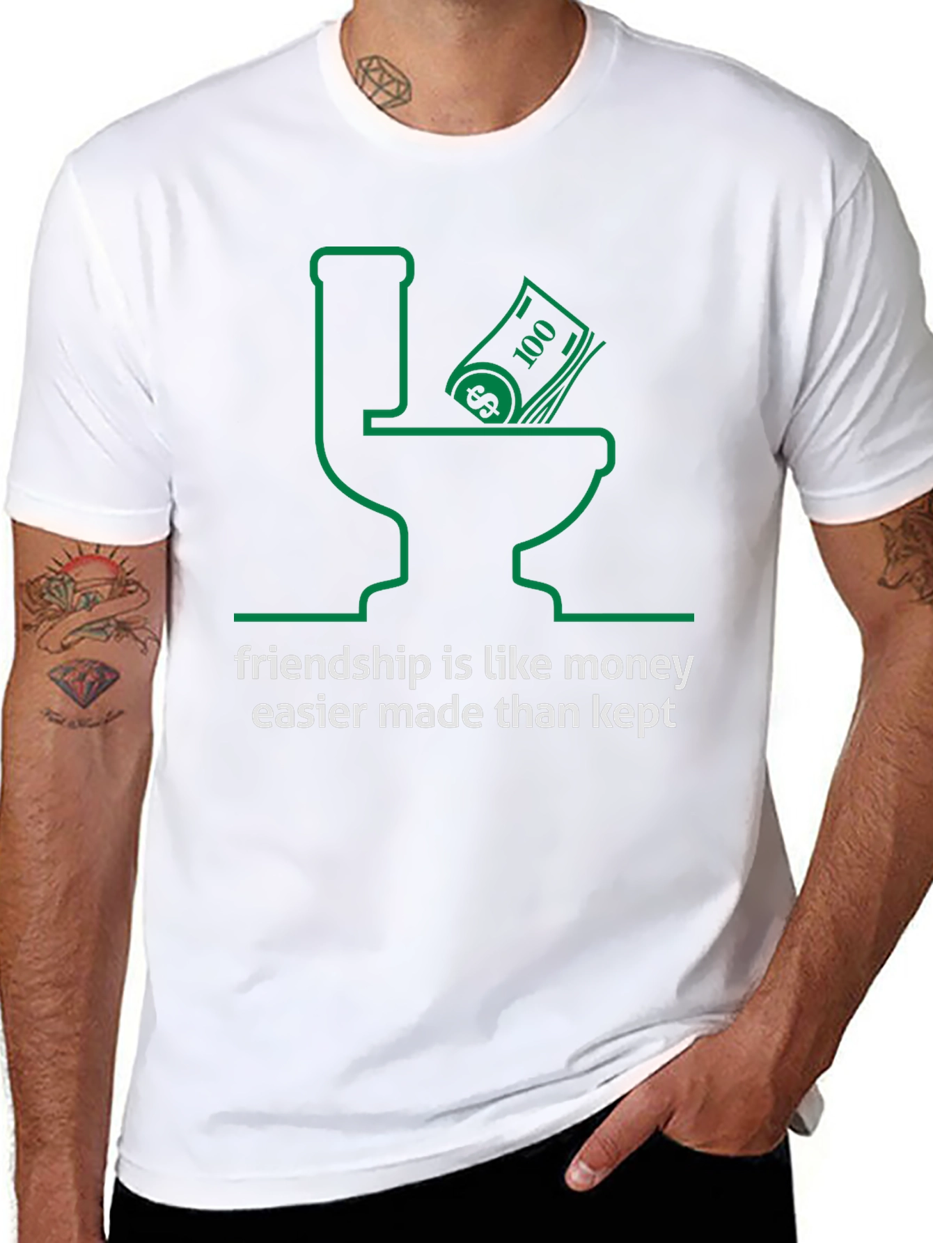 Black Money Down the Drain Tee view 8