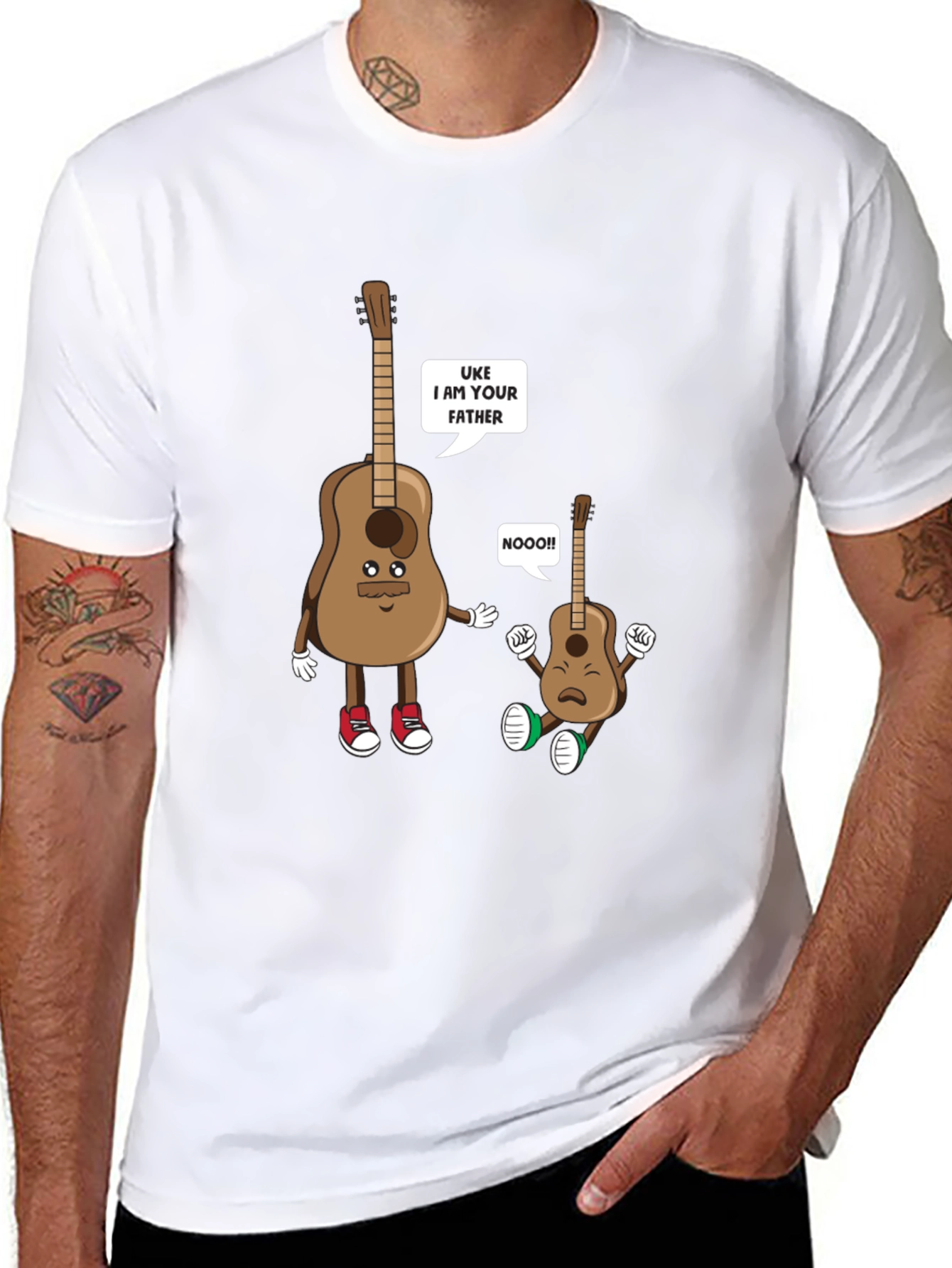 Black Uke I am Your Father T-Shirt Funny Guitar Music Tee view 8
