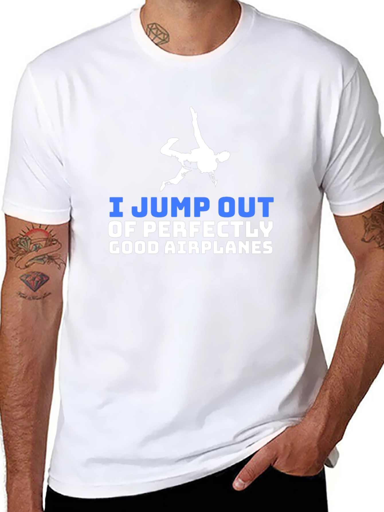 Black I Jump Out of Perfectly Good Airplanes T-Shirt view 8