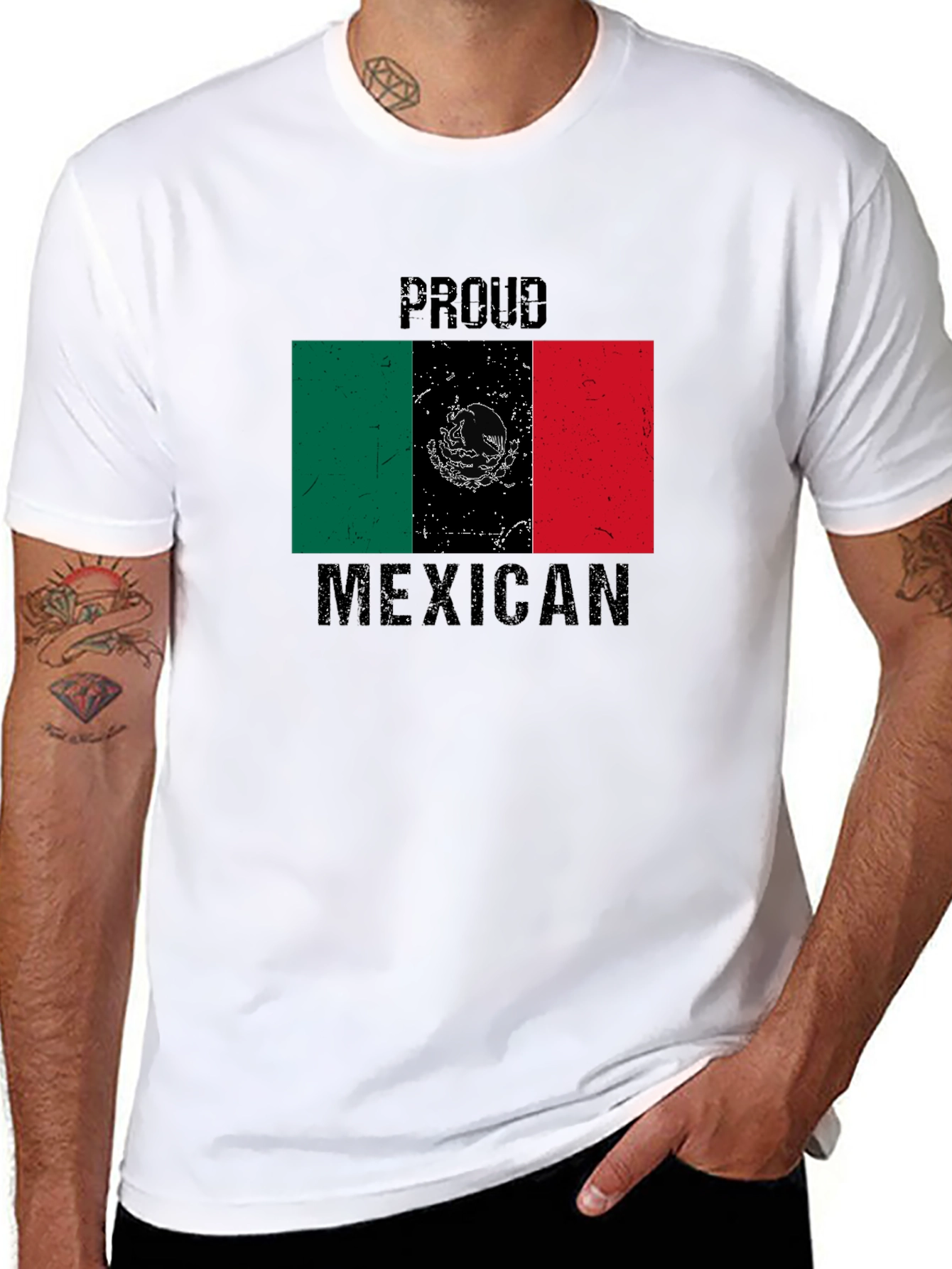 Proud Mexican Flag T-Shirt - Black - 8