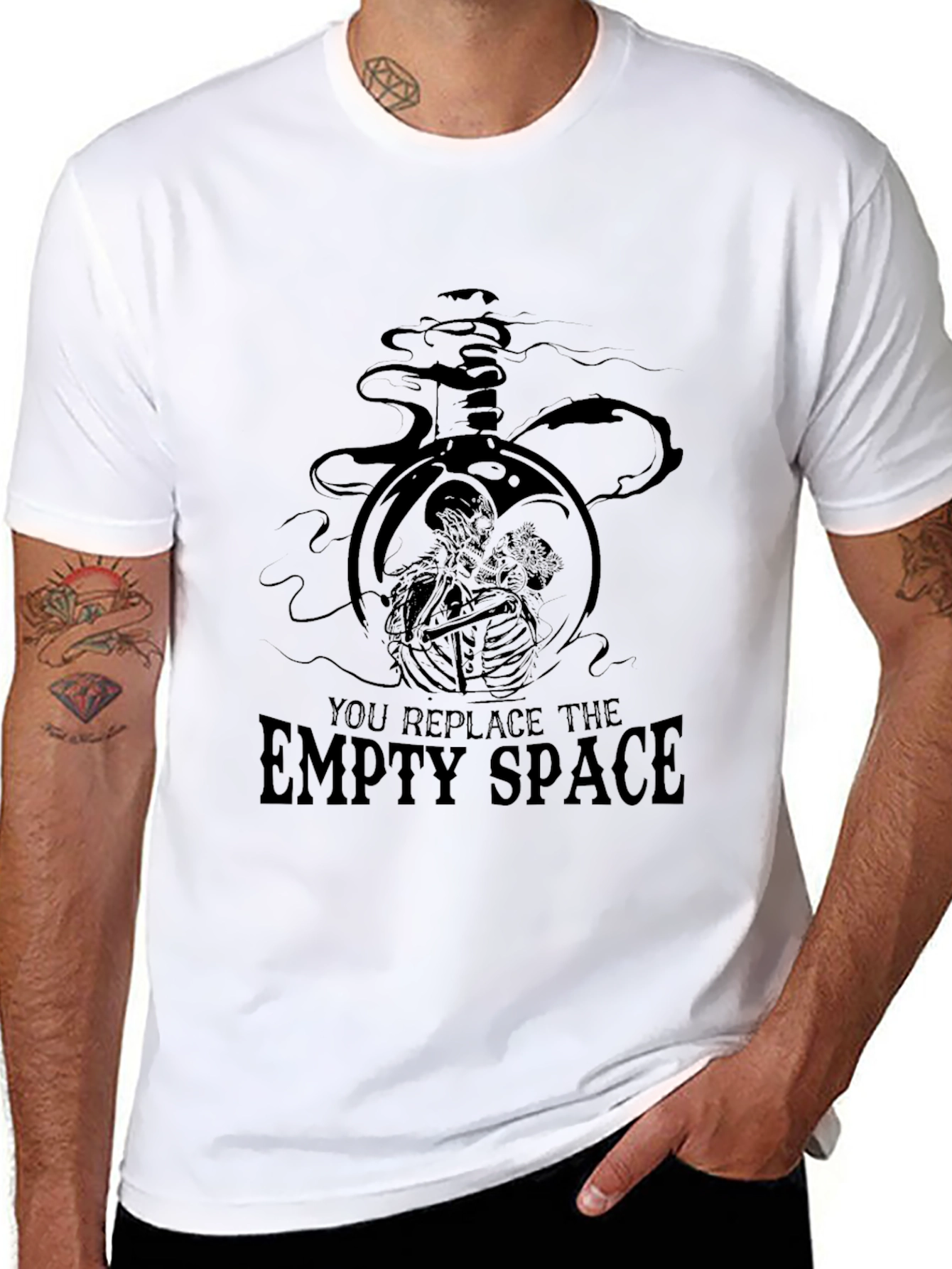 Black Dark Romance Graphic Tee - "Empty Space" Design view 8