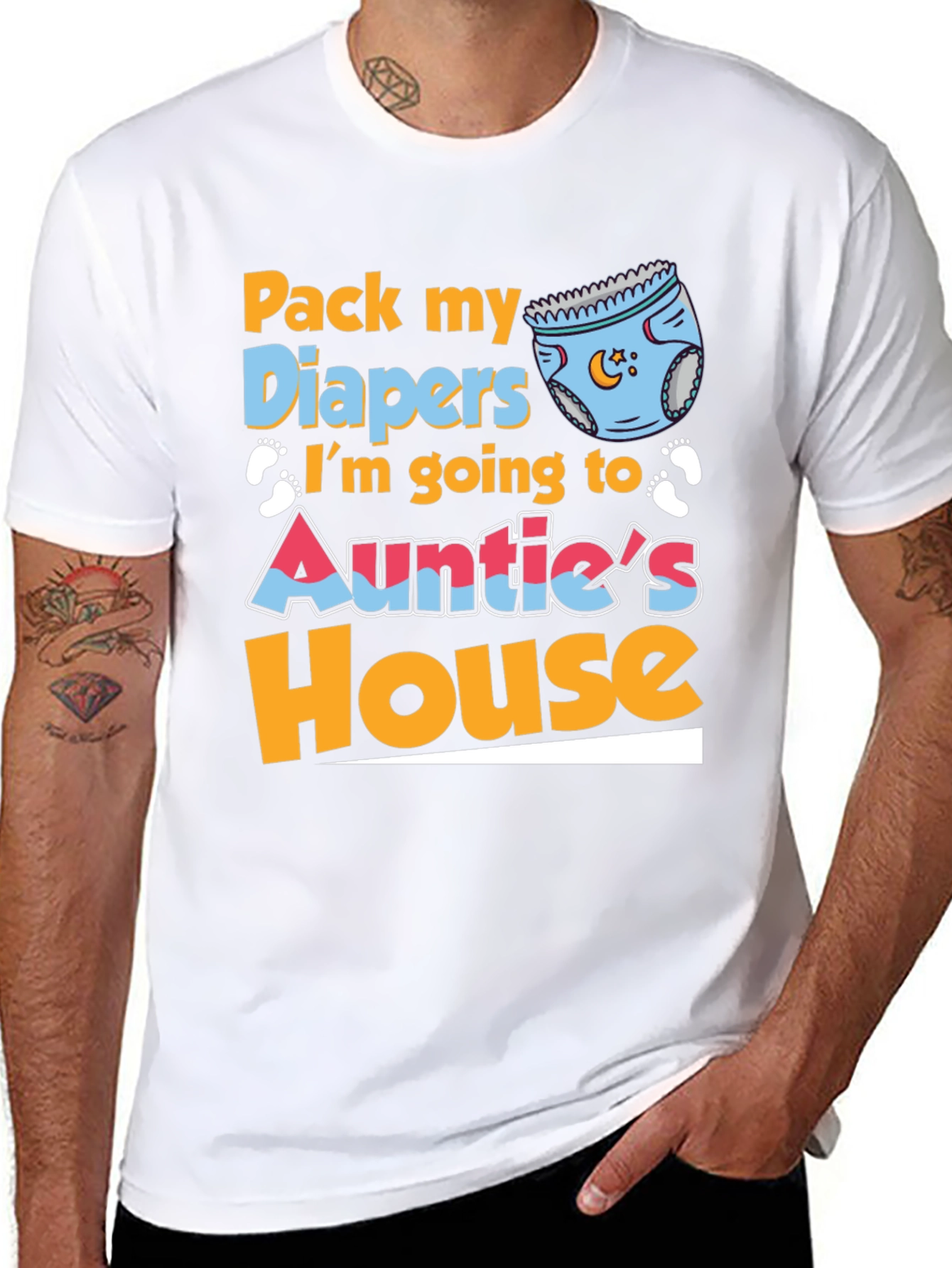 Pack My Diapers Auntie's House Baby Tee - 8