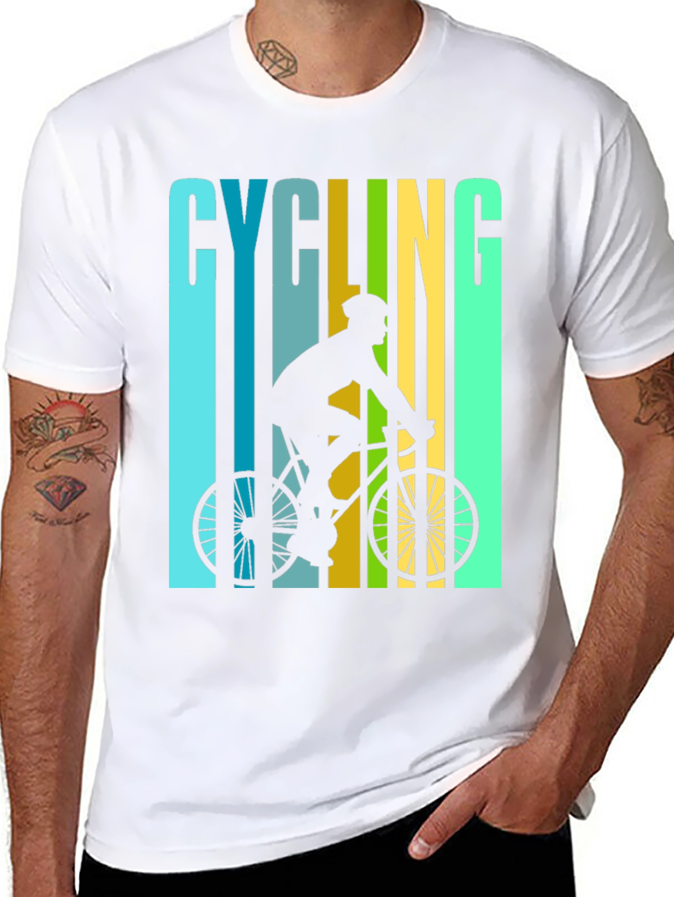 Black Cycling Graphic T-Shirt - Ride in Style view 8