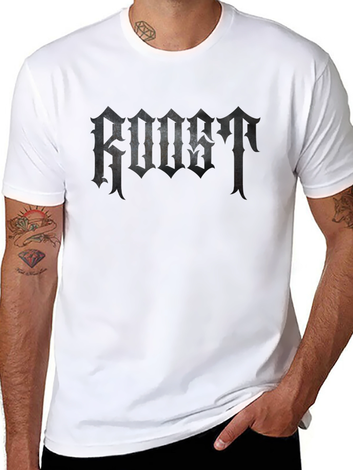 Black Roost Gothic Black T-Shirt - Bold Statement Piece view 8