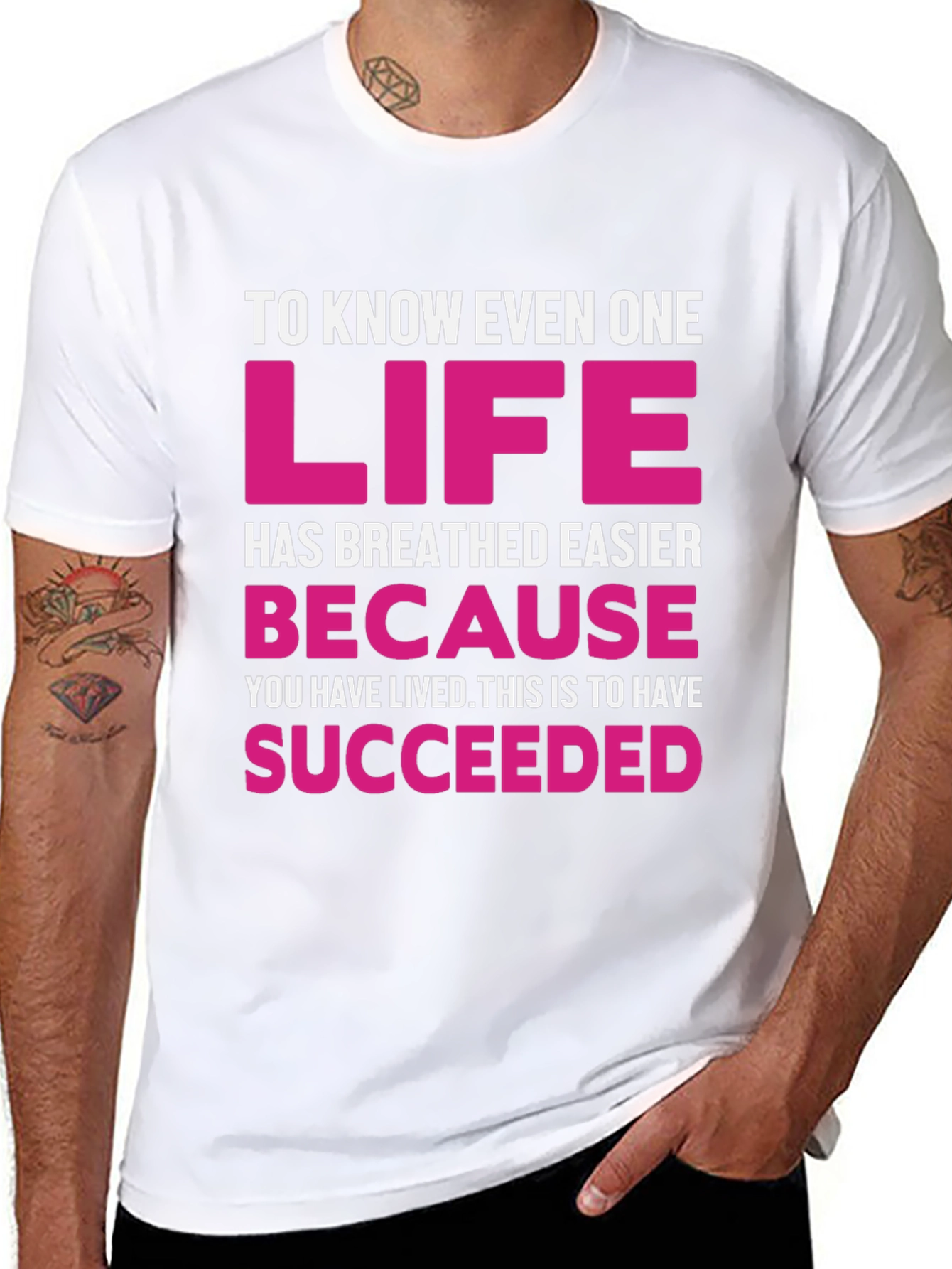 Black Inspirational Graphic Tee - Life Succeeded view 8