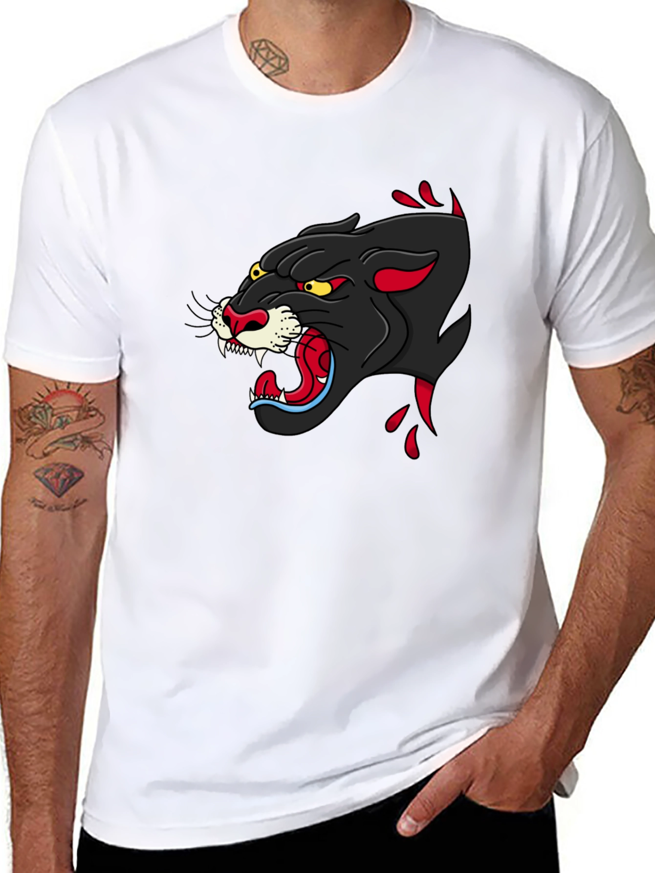 Black Black Panther Graphic Tee - Fierce Style view 8