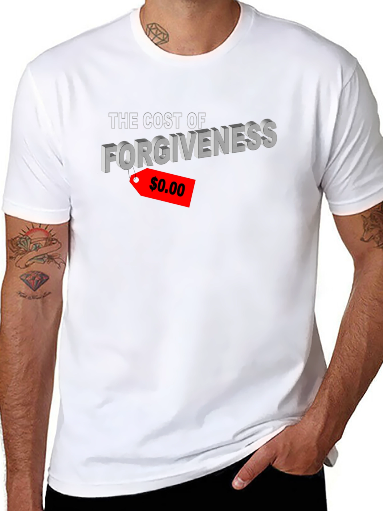 Black Forgiveness Cost Graphic T-Shirt view 8