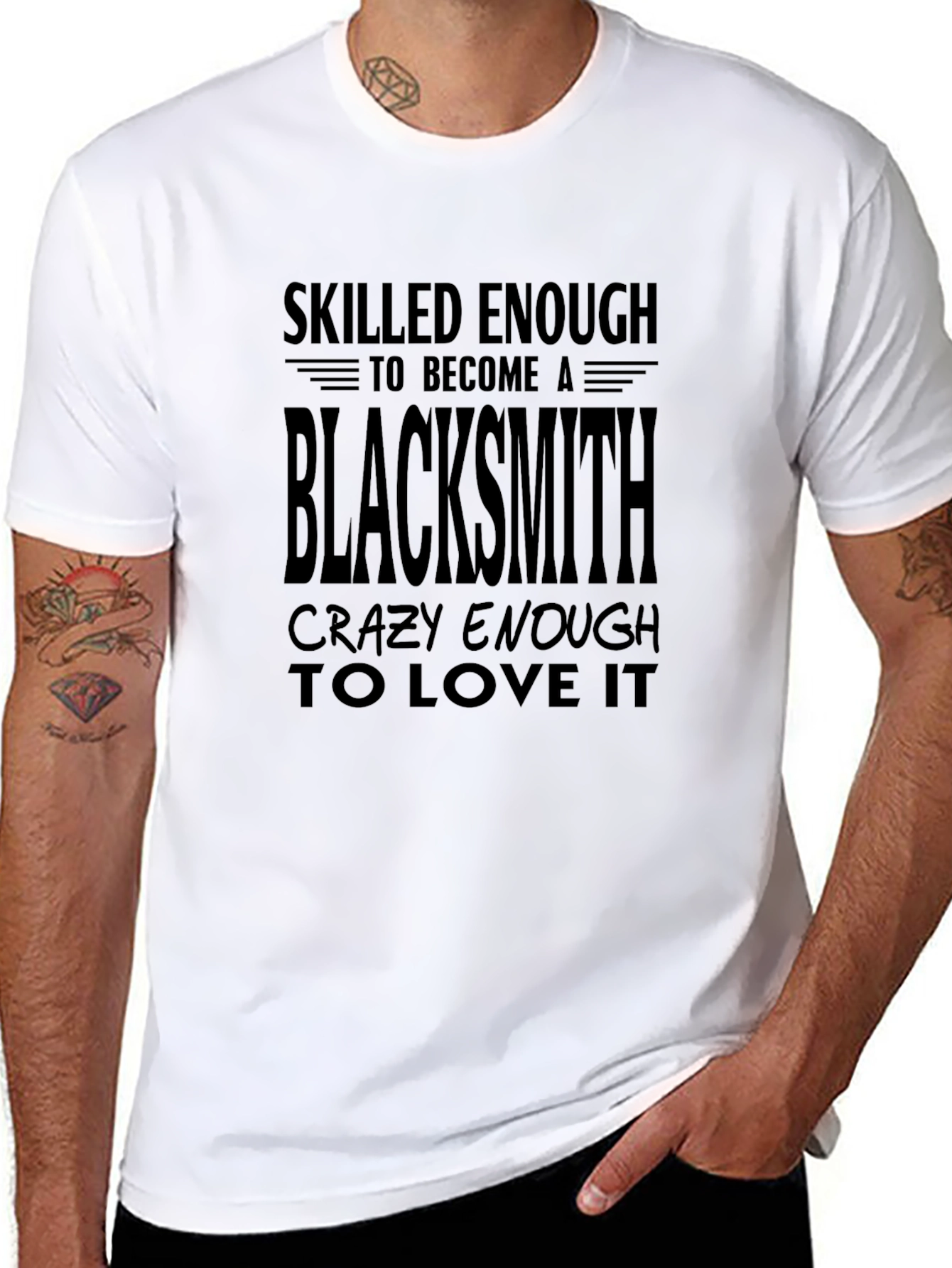 Black Skilled Blacksmith T-Shirt Funny Blacksmith Gift view 8