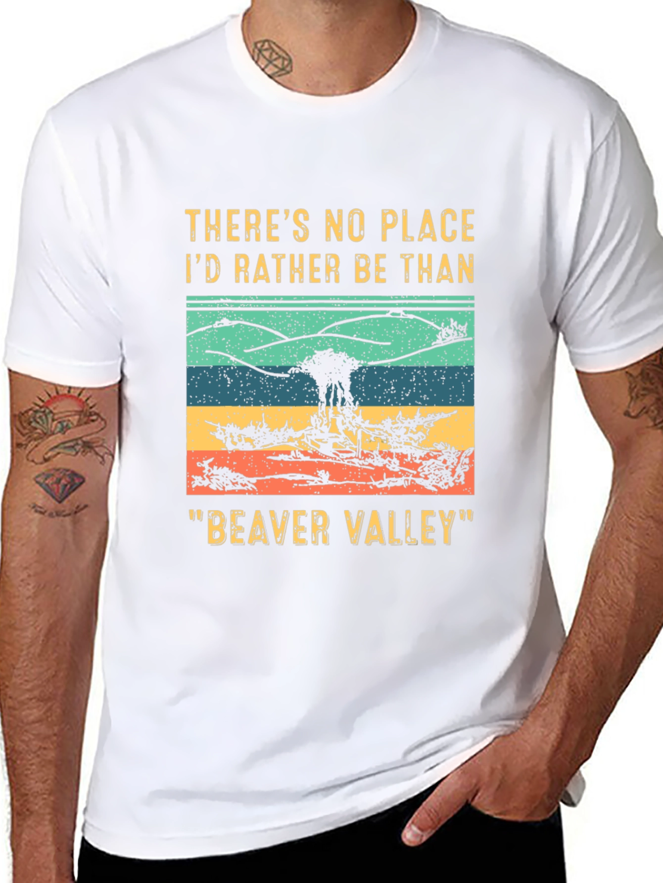 Black Beaver Valley Graphic Tee - Outdoor Adventure Shirt view 8