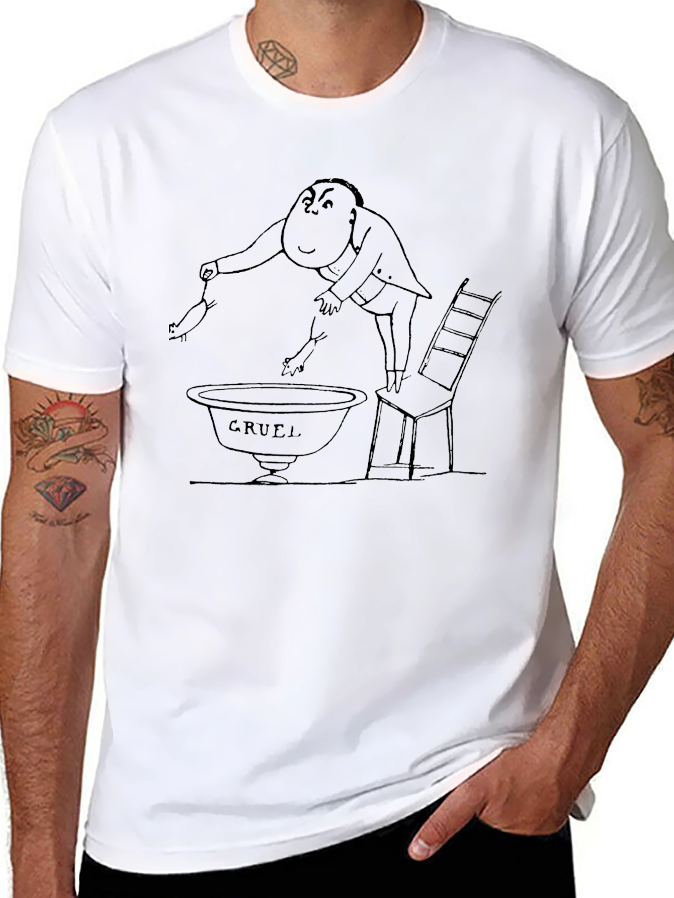 Black Cruel Humor Graphic T-Shirt view 8