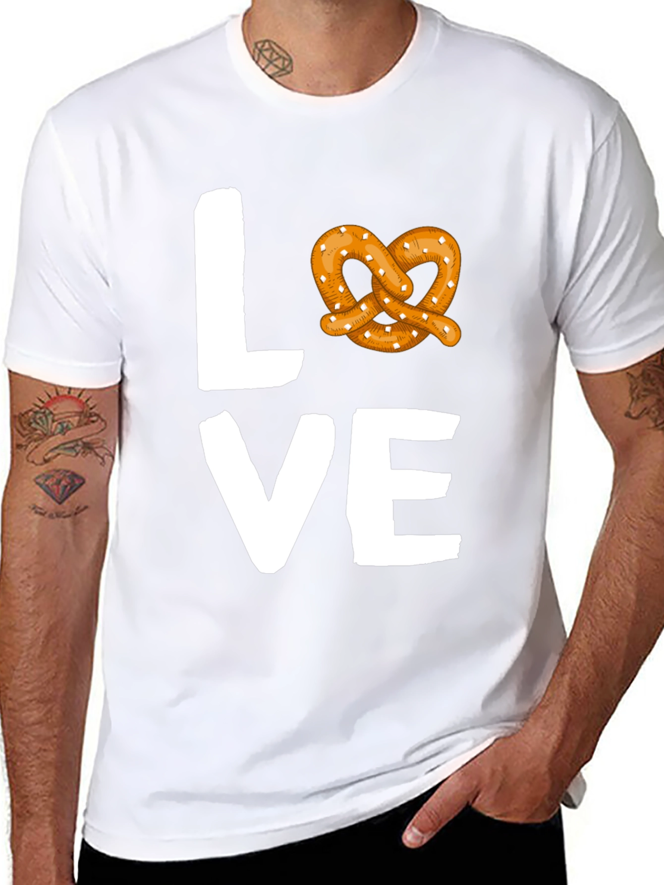 Black Love Pretzel Graphic Tee - Soft Cotton Blend view 8