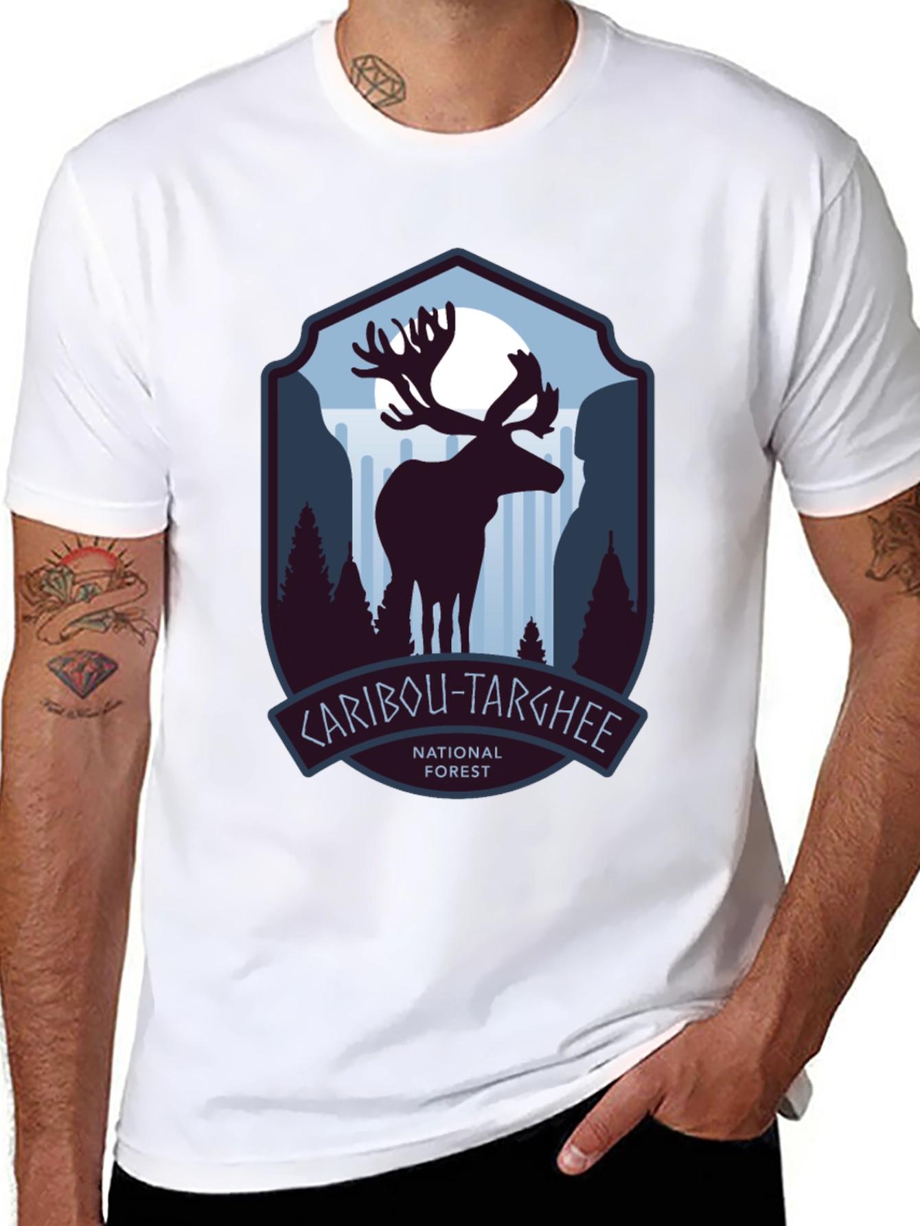 Black Caribou-Targhee National Forest T-Shirt view 8