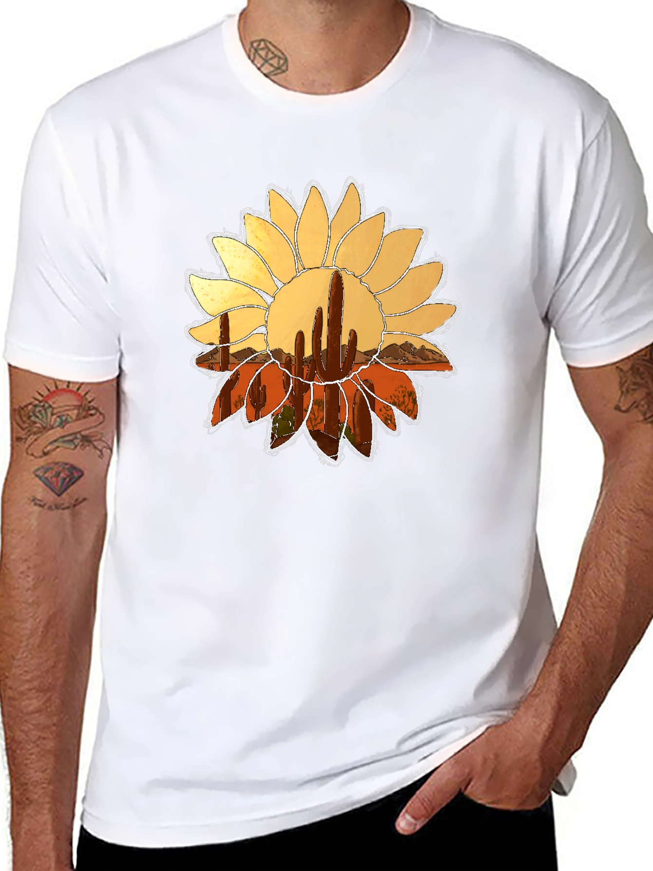 Cactus Flower Graphic Tee - Desert Bloom - 8
