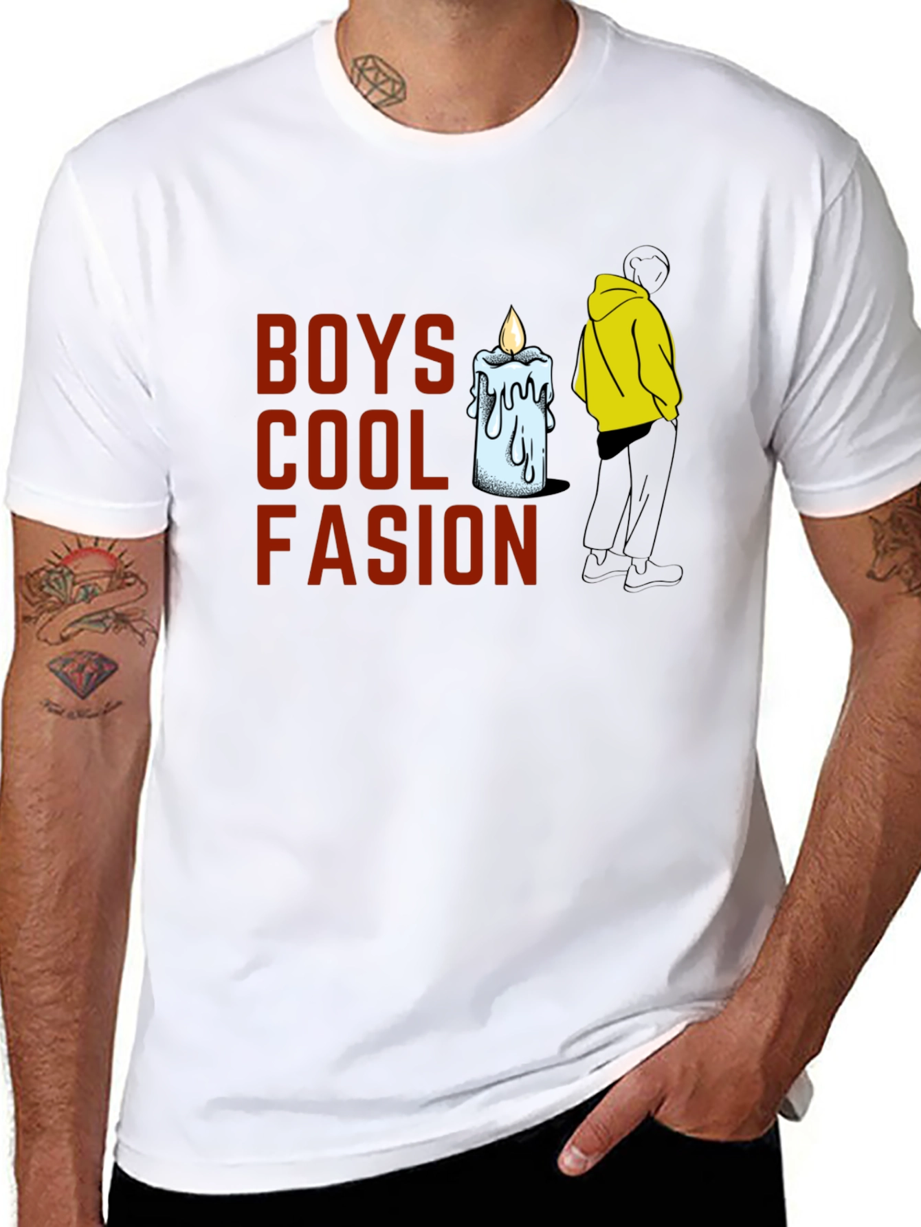 Black Boys Cool Fashion Graphic T-Shirt view 8