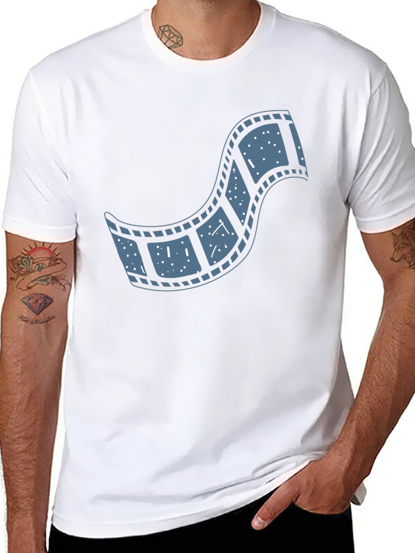 Black Movie Film Reel T-Shirt - Black view 8