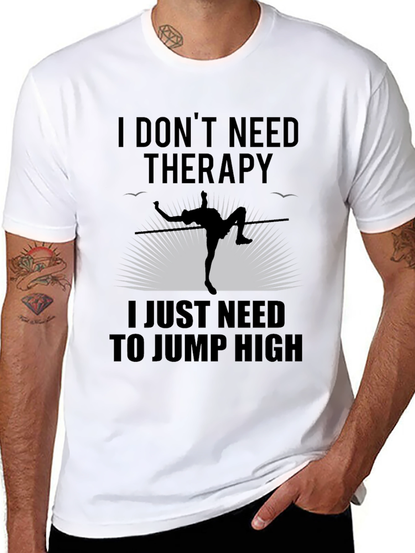Black Jump High Therapy T-Shirt view 8