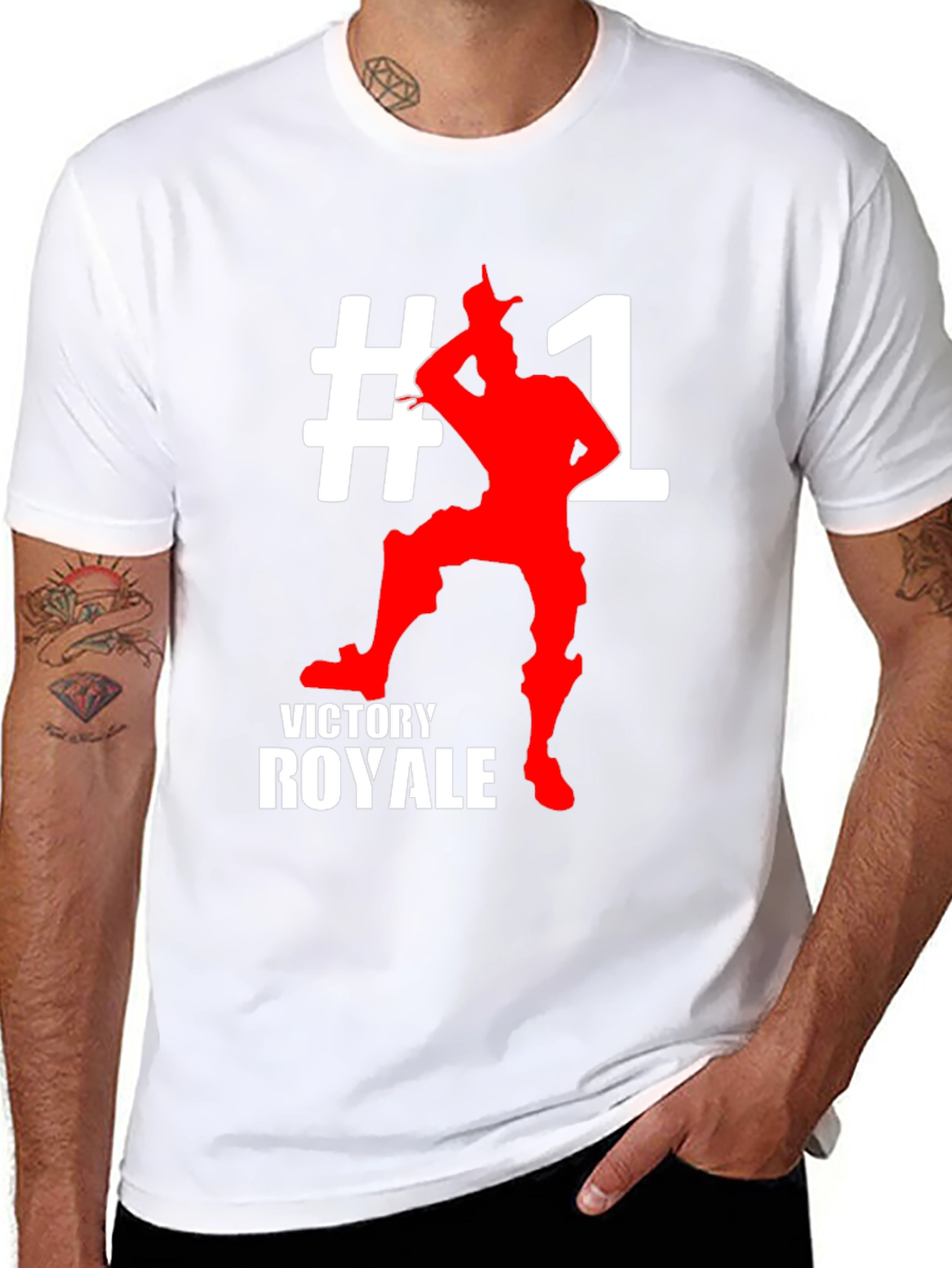 Black Victory Royale #1 T-Shirt - Gamer Style Tee view 8