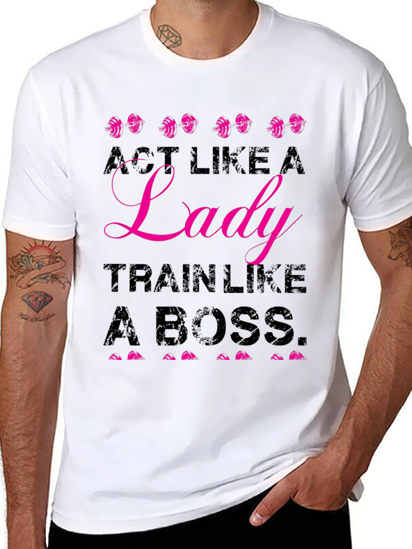 Act Like A Lady, Train Like A Boss T-Shirt - 8