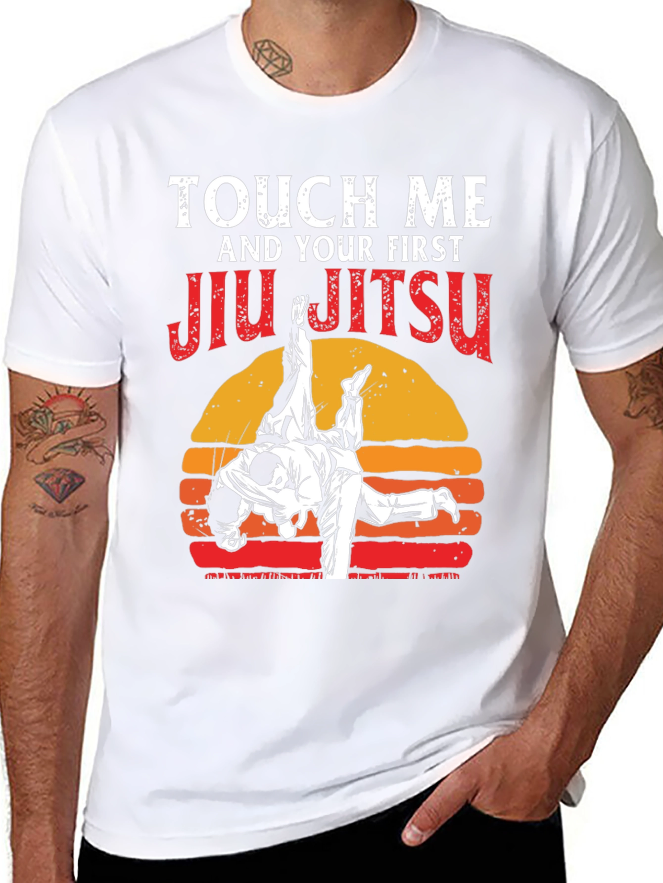 Black Touch Me Jiu Jitsu Graphic Tee view 8