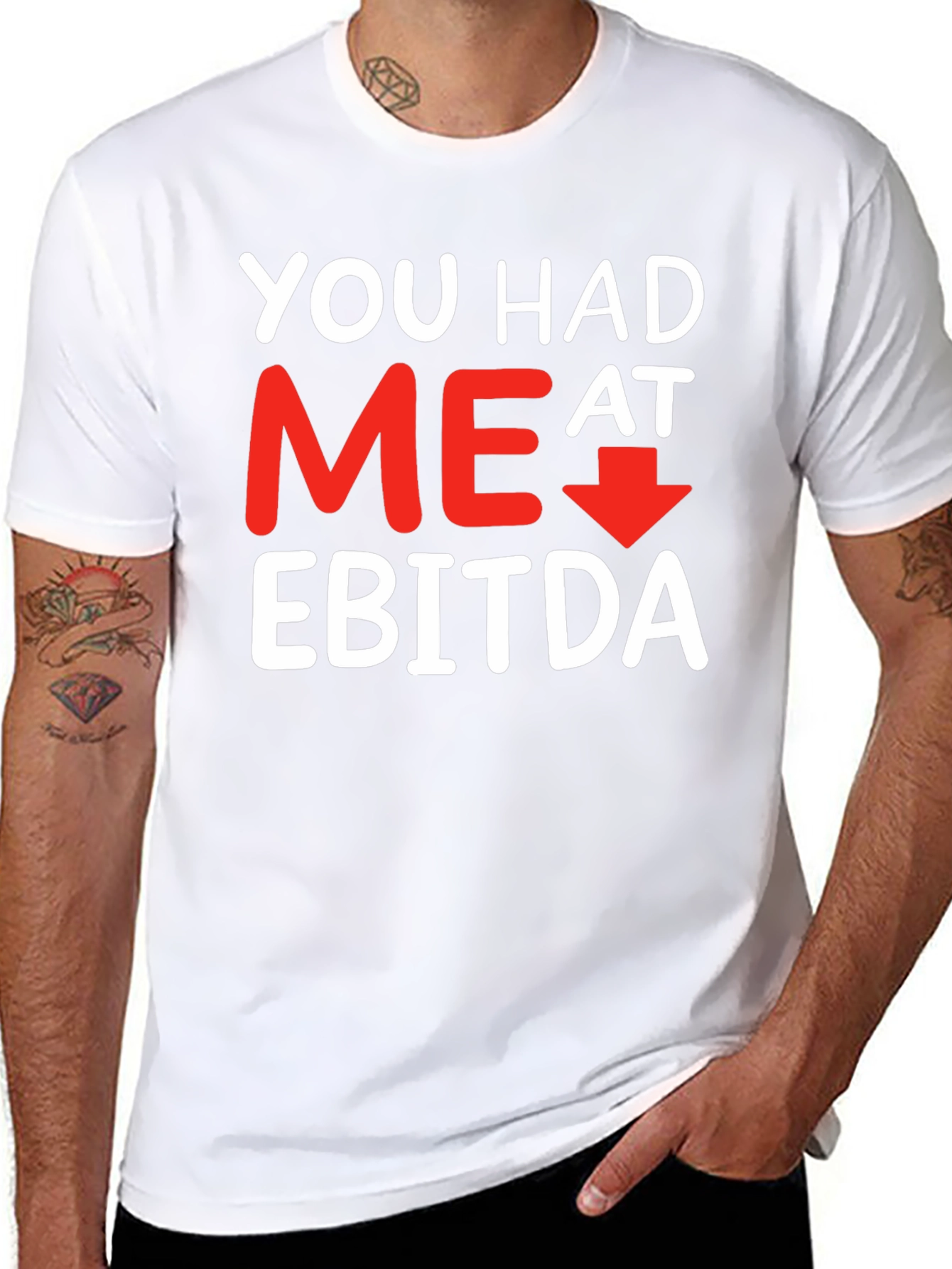Black Funny Finance T-Shirt: You Had Me At EBITDA view 8