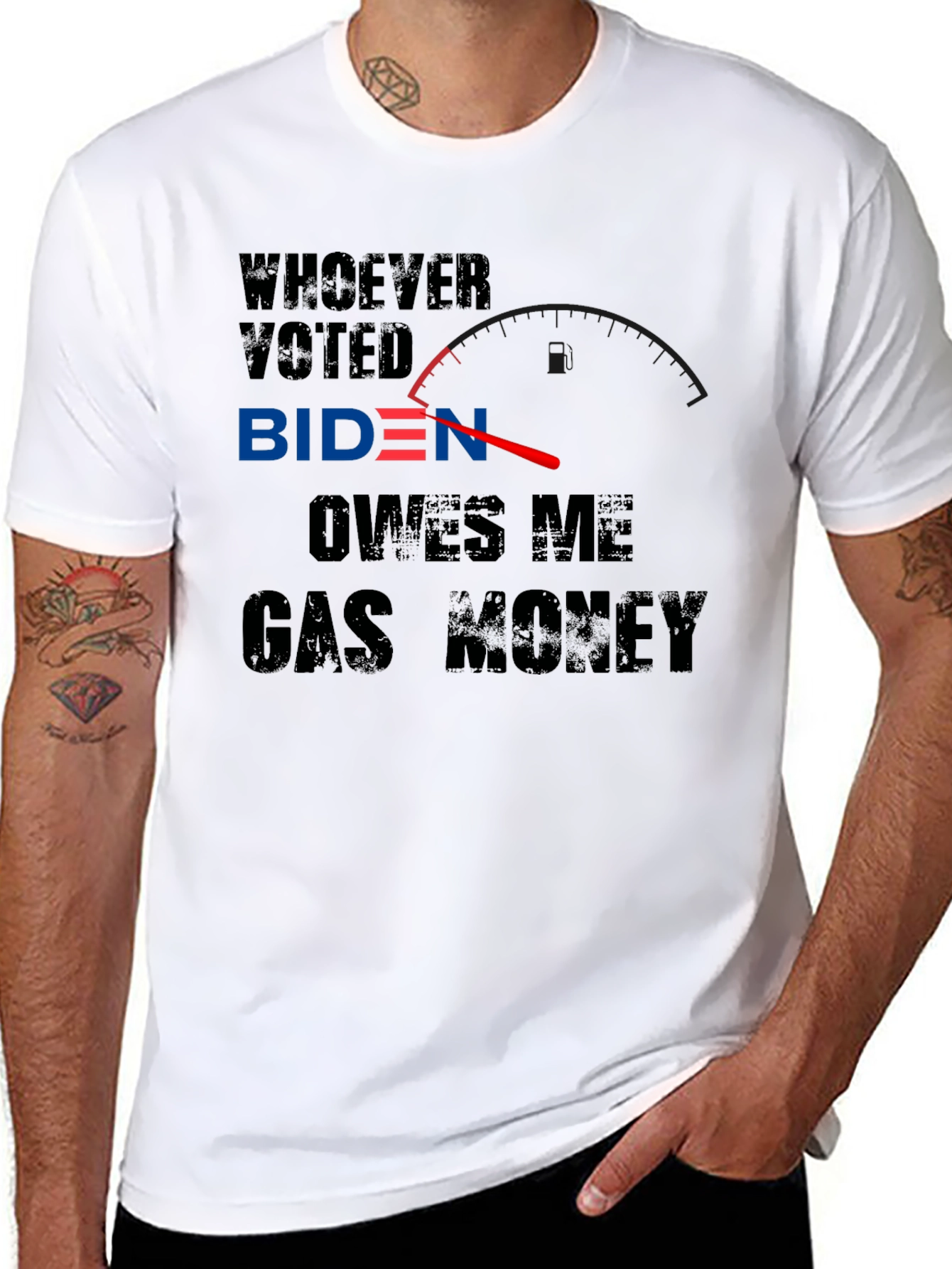 Black Biden Gas Money T-Shirt view 8