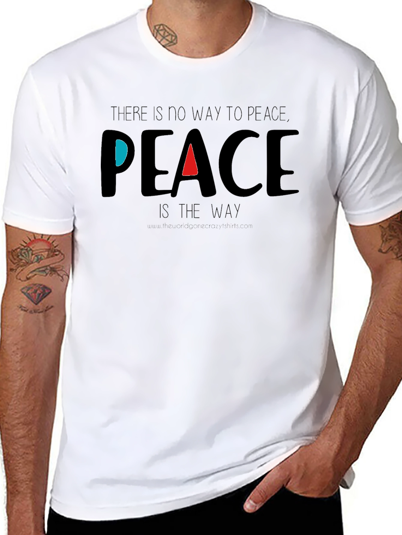 Black Peaceful Mind T-Shirt: Inspiring Graphic Tee view 8