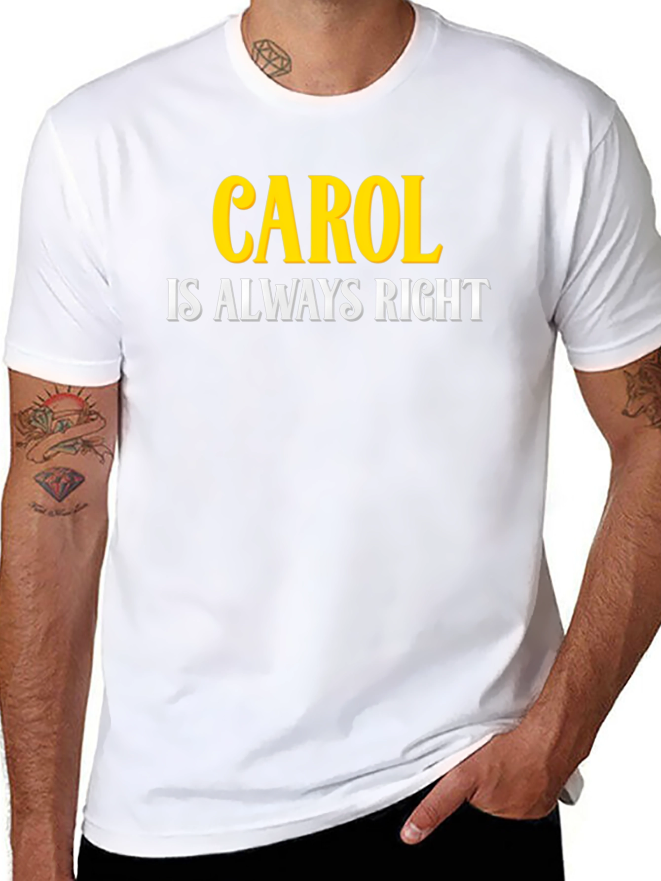 Black Carol Is Always Right Black T-Shirt view 8