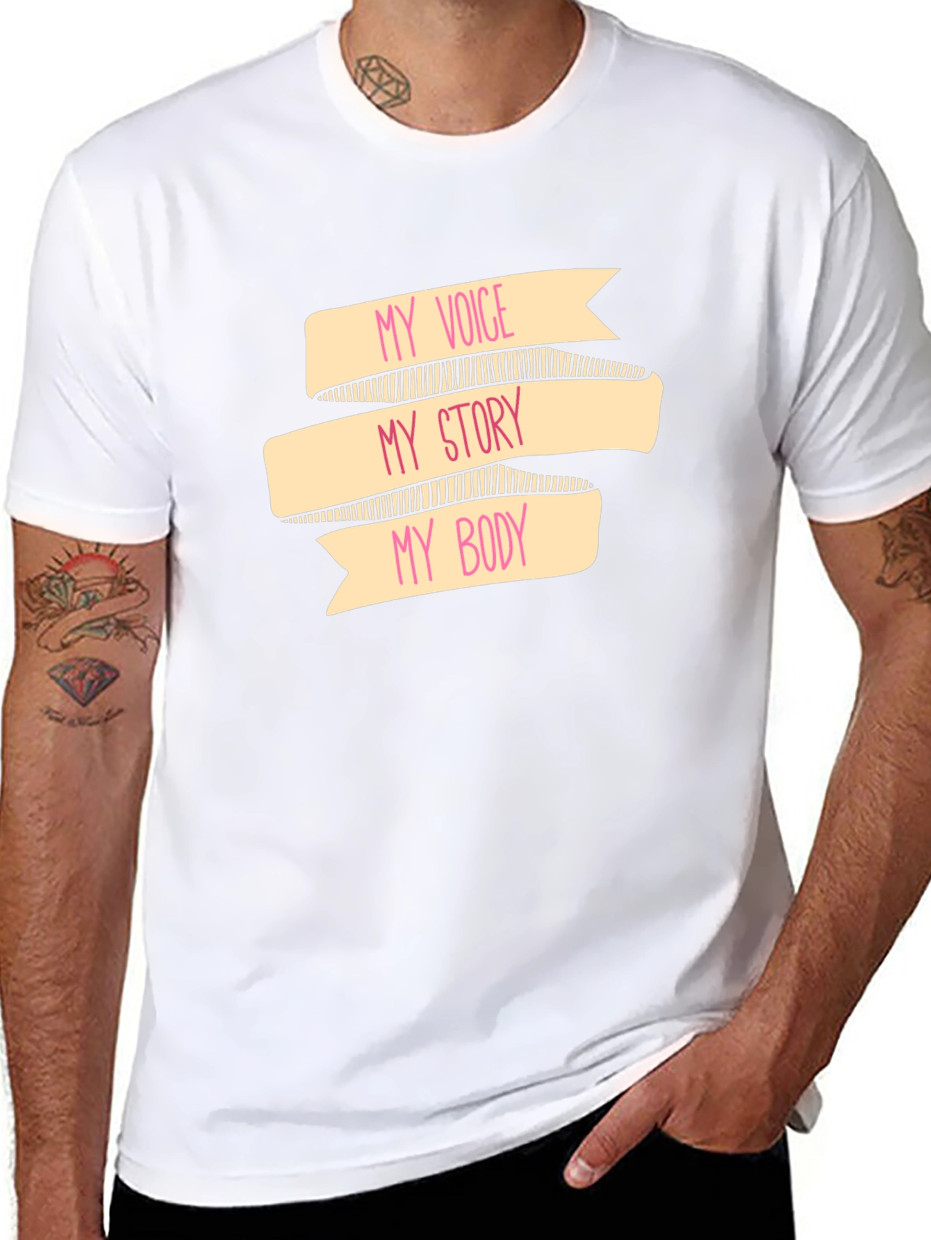 Black My Voice My Story My Body Graphic Tee view 8