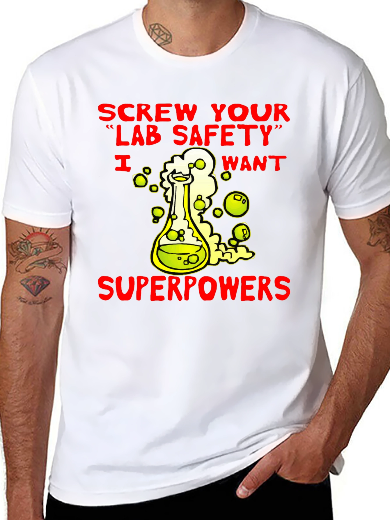 Black Lab Safety Superpowers T-Shirt view 8